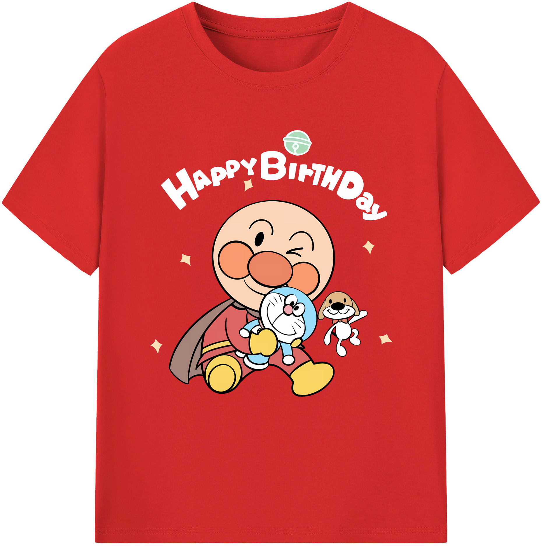 （画像用） アンパンマン Anpanman 綿100％半袖Tシャツ（フロントプリント）