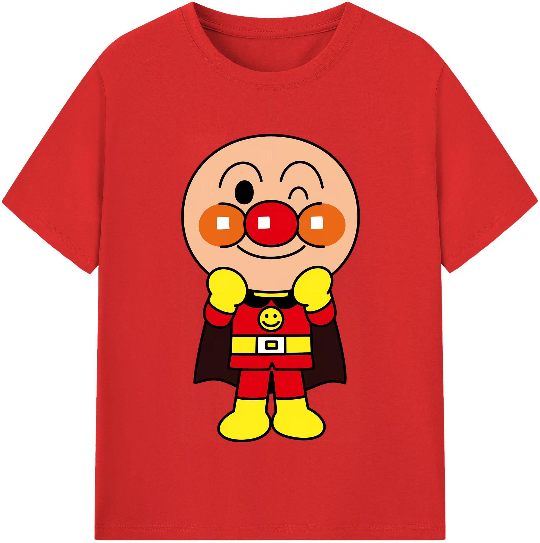 （画像用） アンパンマン Anpanman 綿100％半袖Tシャツ（フロントプリント）
