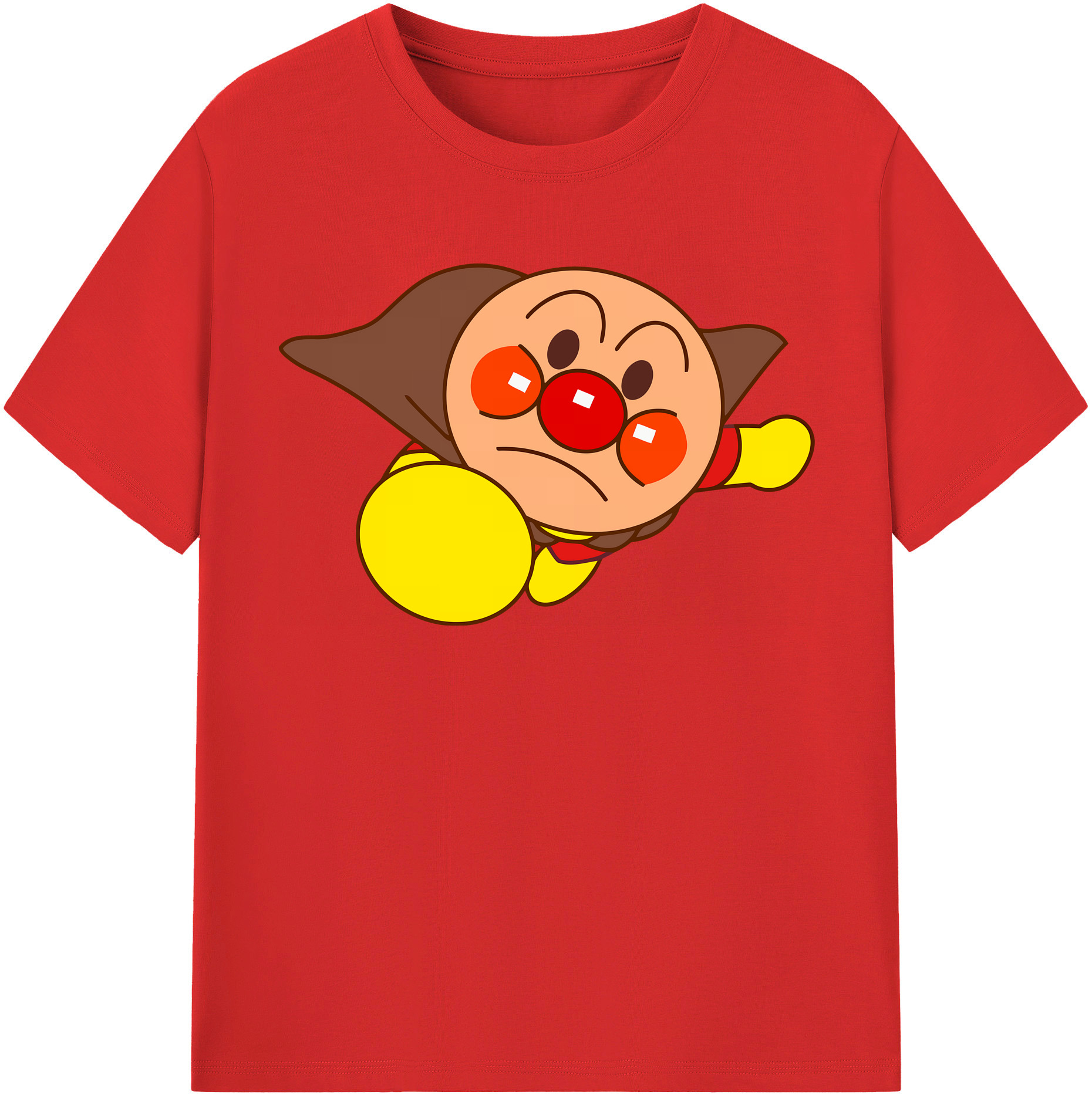 （画像用） アンパンマン Anpanman 綿100％半袖Tシャツ（フロントプリント）