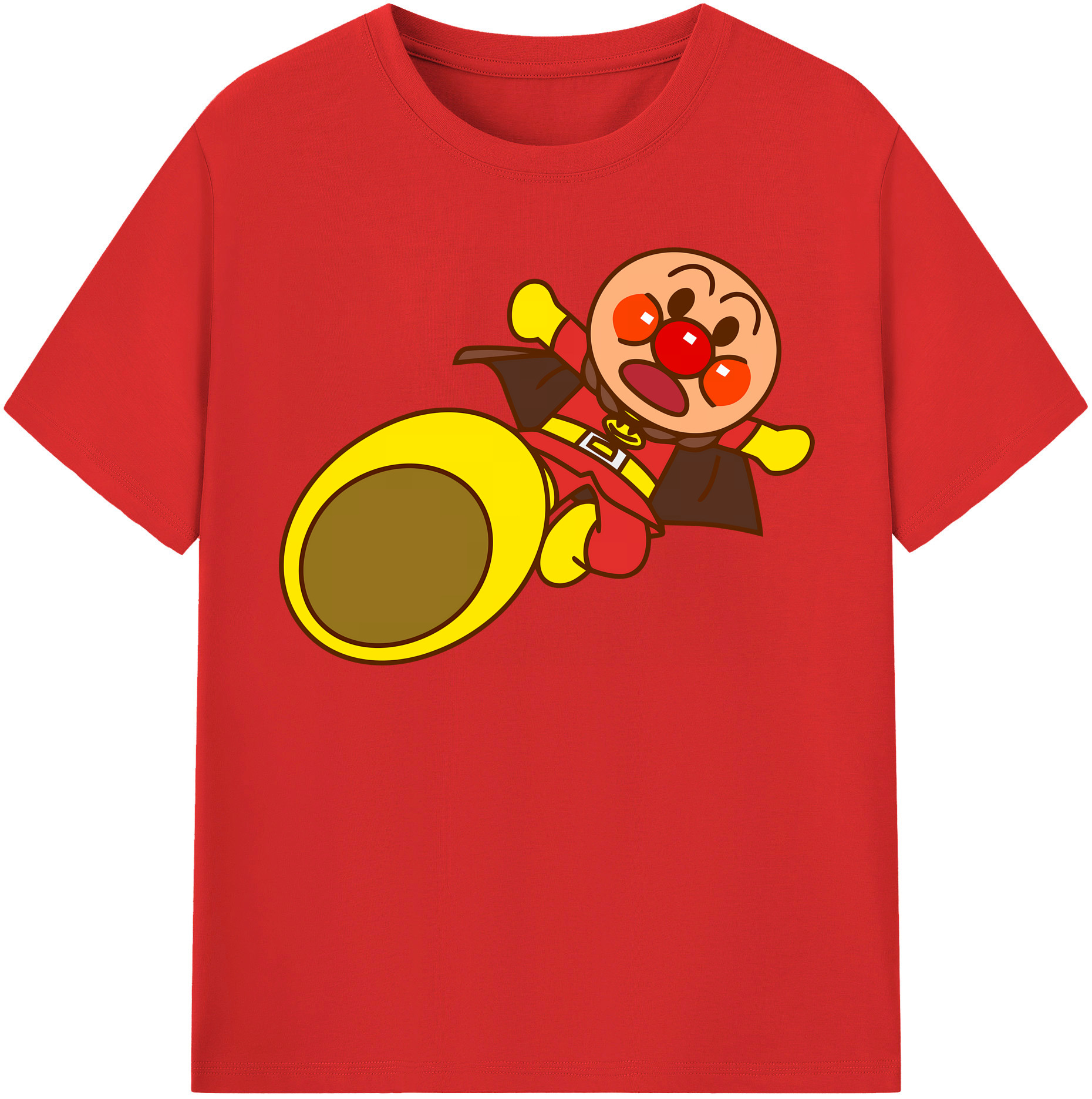 （画像用） アンパンマン Anpanman 綿100％半袖Tシャツ（フロントプリント）