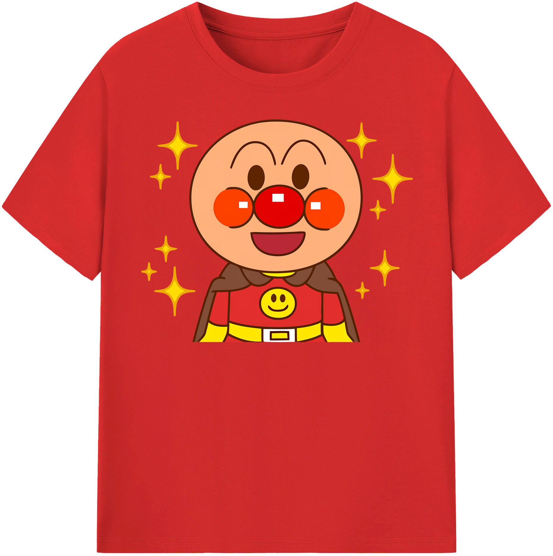 （画像用） アンパンマン Anpanman 綿100％半袖Tシャツ（フロントプリント）