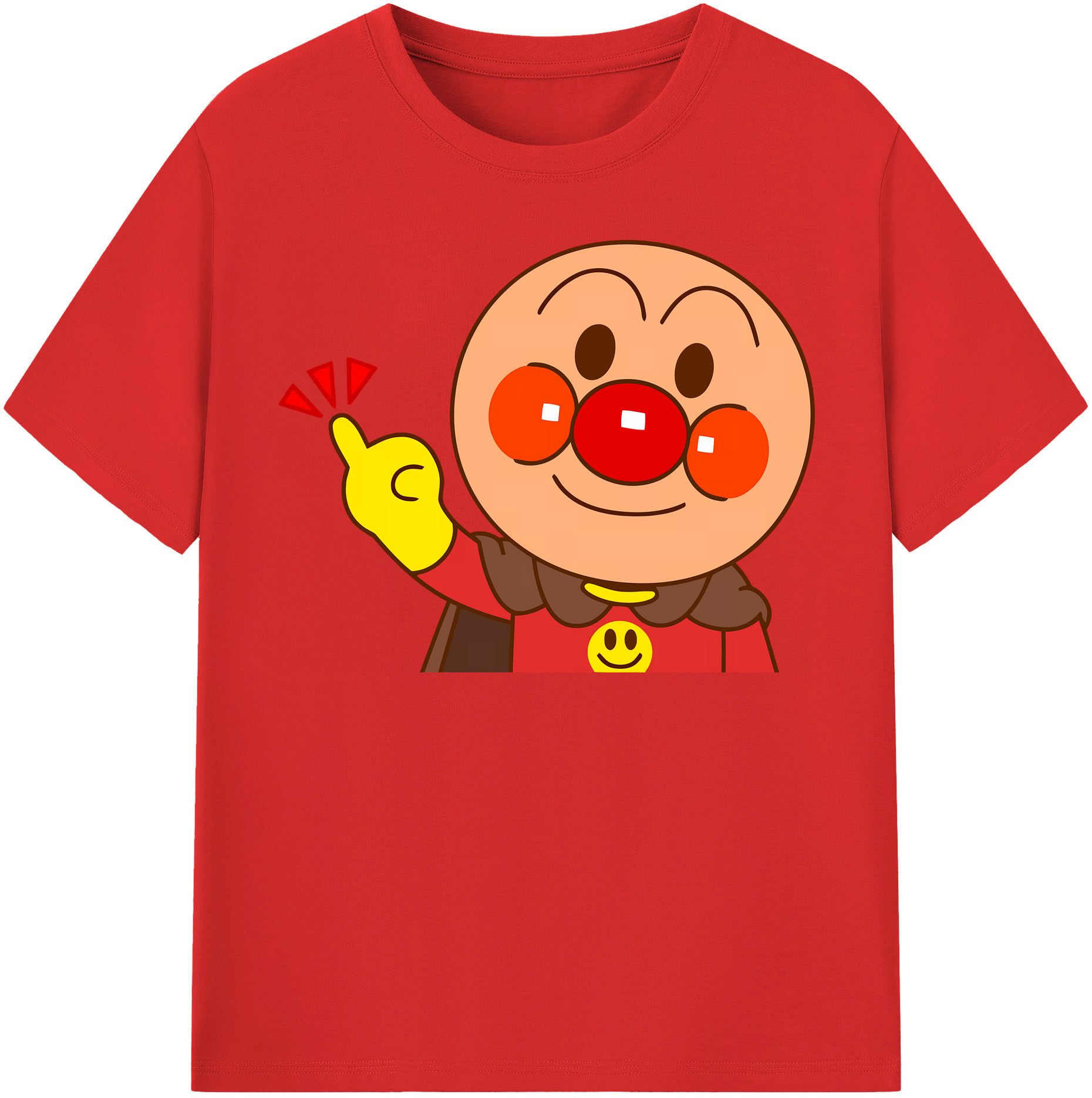 （画像用） アンパンマン Anpanman 綿100％半袖Tシャツ（フロントプリント）