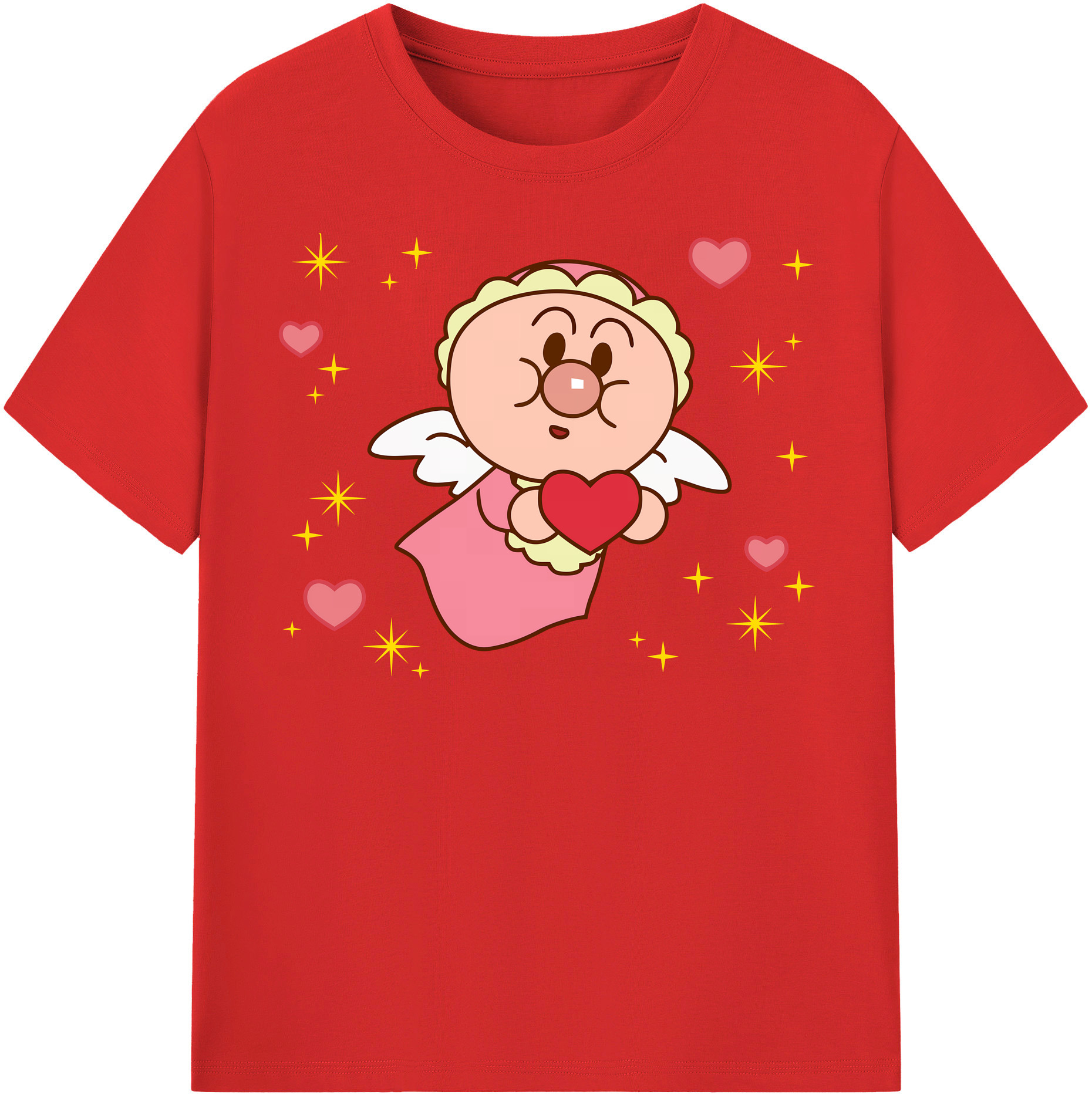 （画像用） アンパンマン Anpanman 綿100％半袖Tシャツ（フロントプリント）