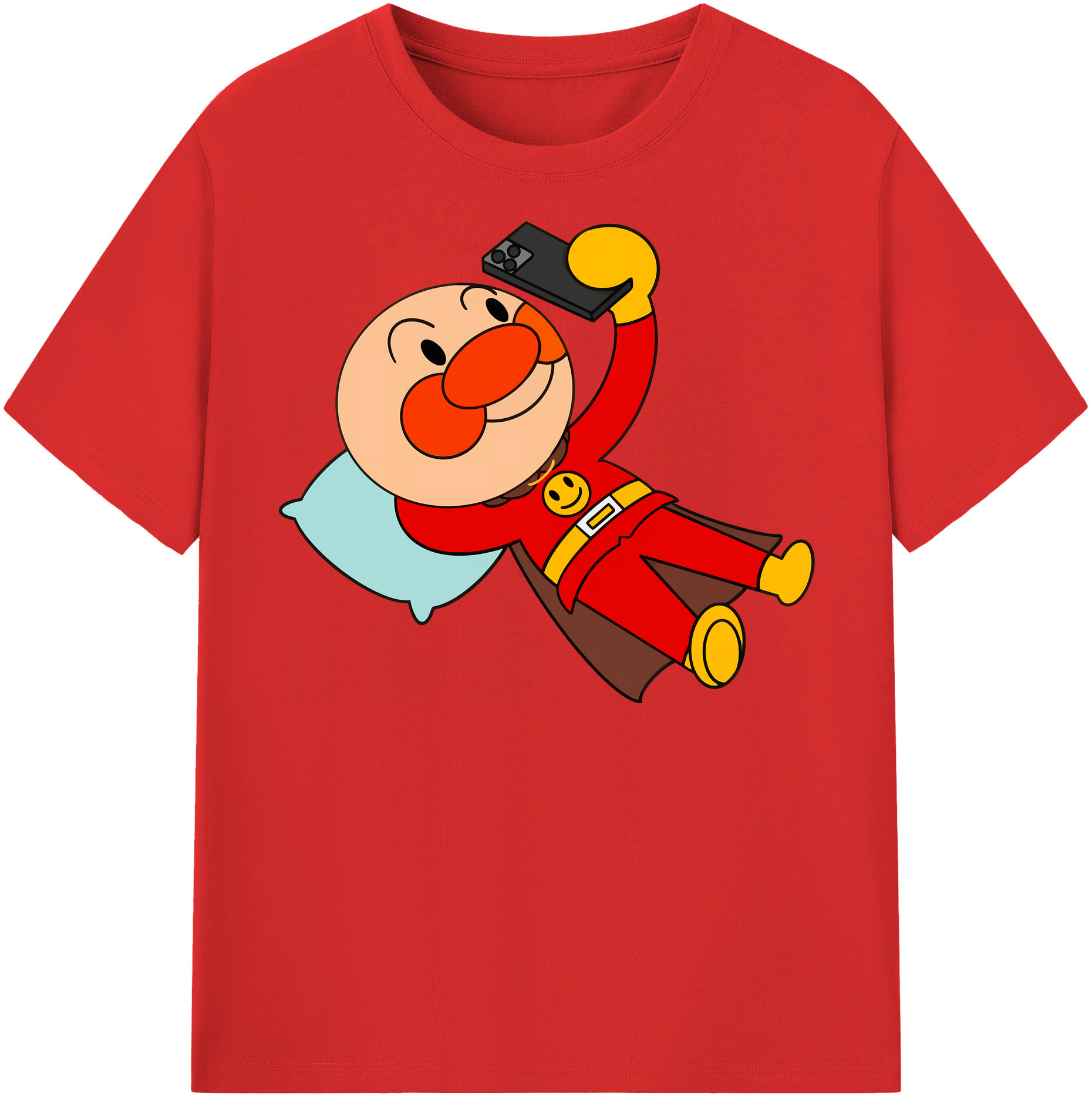 （画像用） アンパンマン Anpanman 綿100％半袖Tシャツ（フロントプリント）