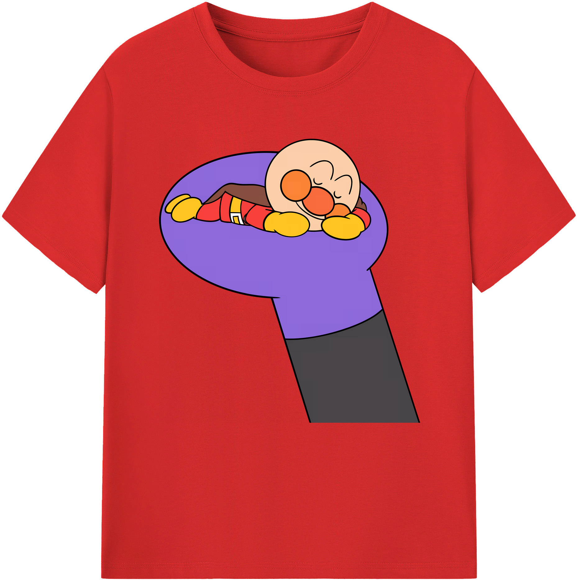 （画像用） アンパンマン Anpanman 綿100％半袖Tシャツ（フロントプリント）
