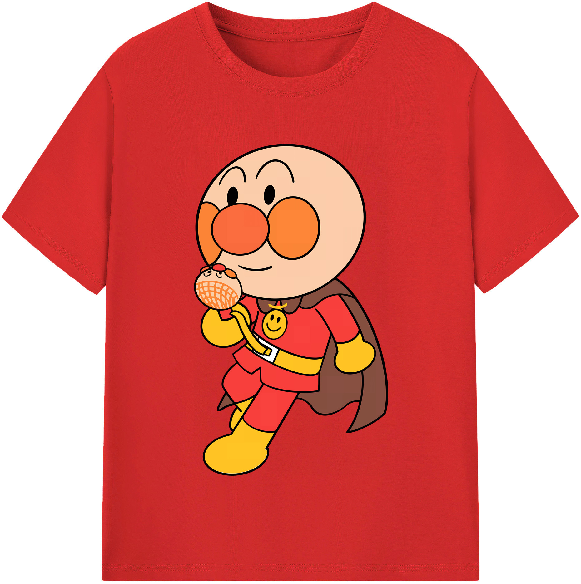 （画像用） アンパンマン Anpanman 綿100％半袖Tシャツ（フロントプリント）