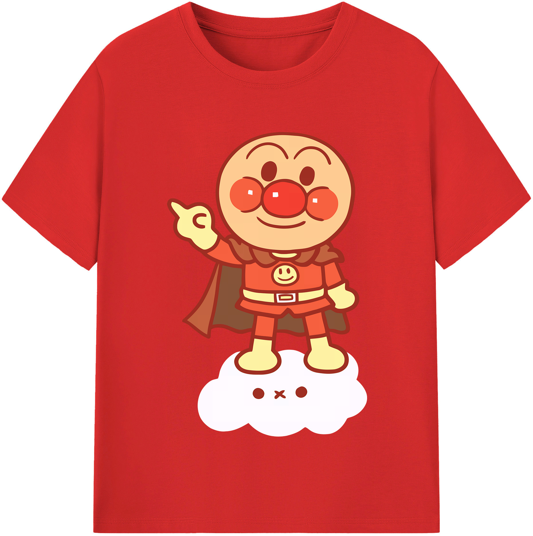 （画像用） アンパンマン Anpanman 綿100％半袖Tシャツ（フロントプリント）