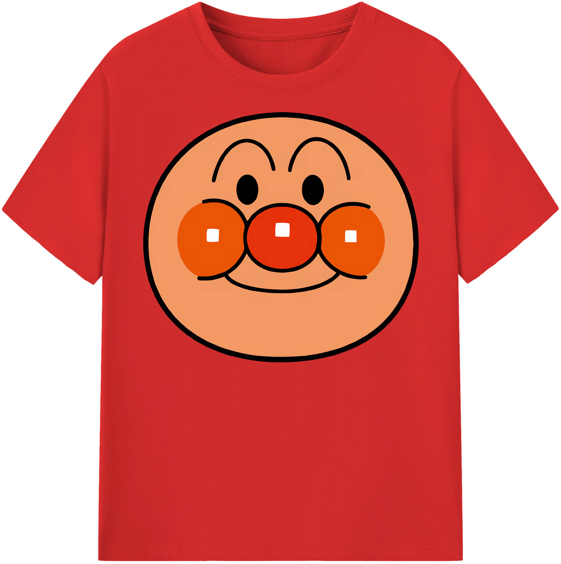 （画像用） アンパンマン Anpanman 綿100％半袖Tシャツ（フロントプリント）