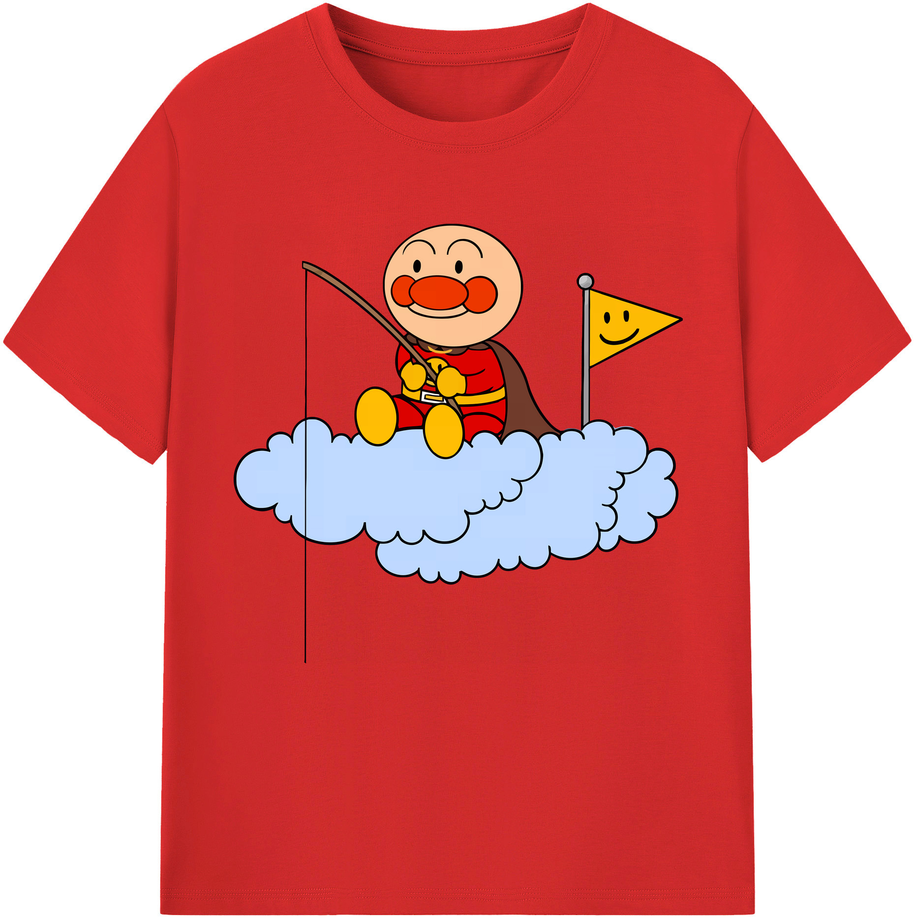 （画像用） アンパンマン Anpanman 綿100％半袖Tシャツ（フロントプリント）