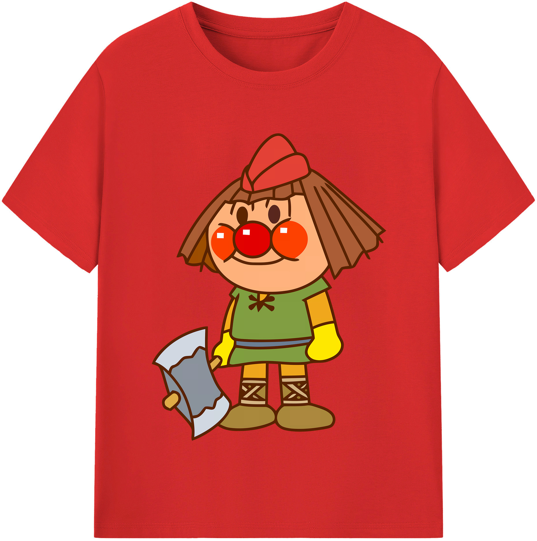 （画像用） アンパンマン Anpanman 綿100％半袖Tシャツ（フロントプリント）