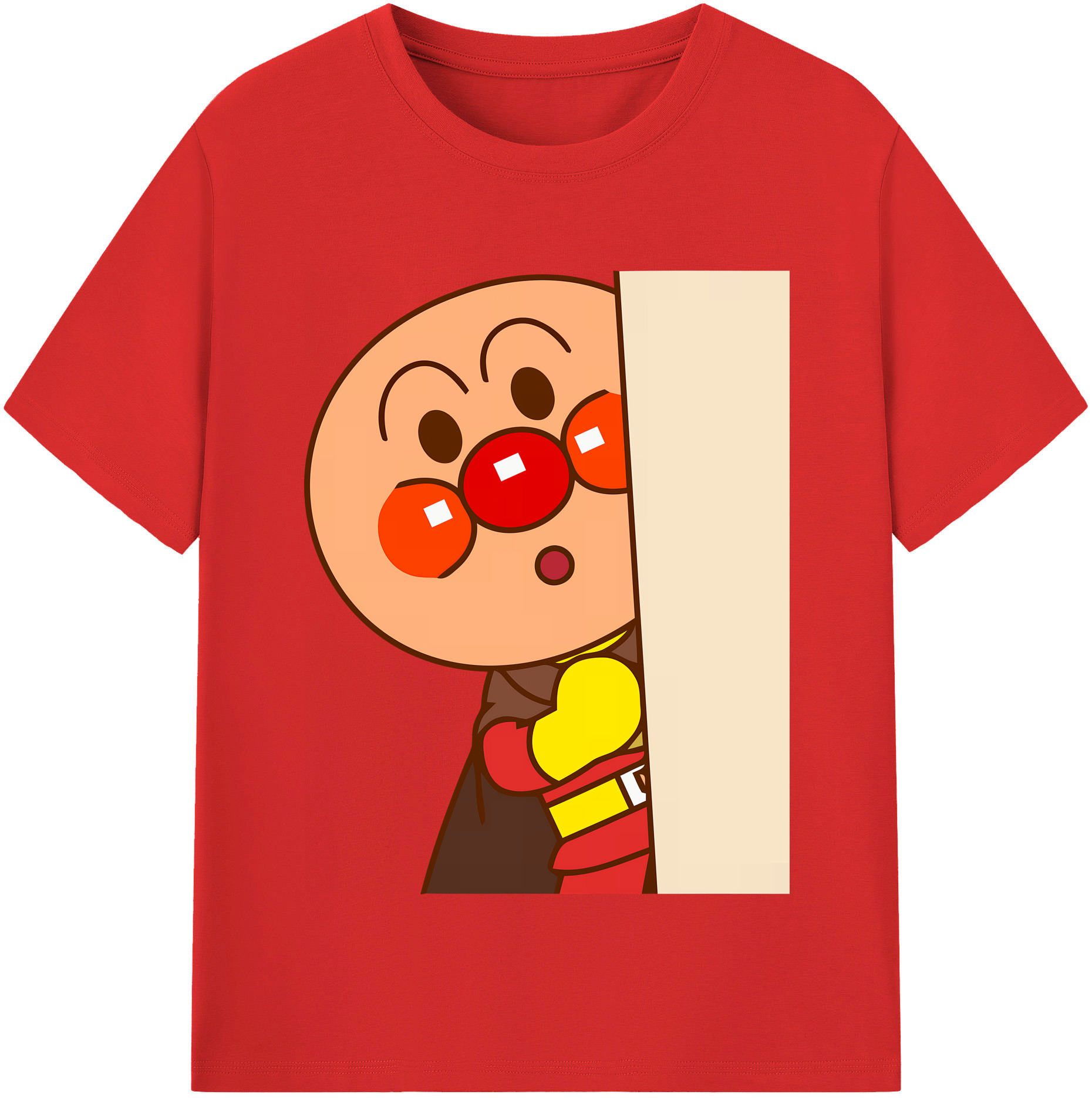 （画像用） アンパンマン Anpanman 綿100％半袖Tシャツ（フロントプリント）
