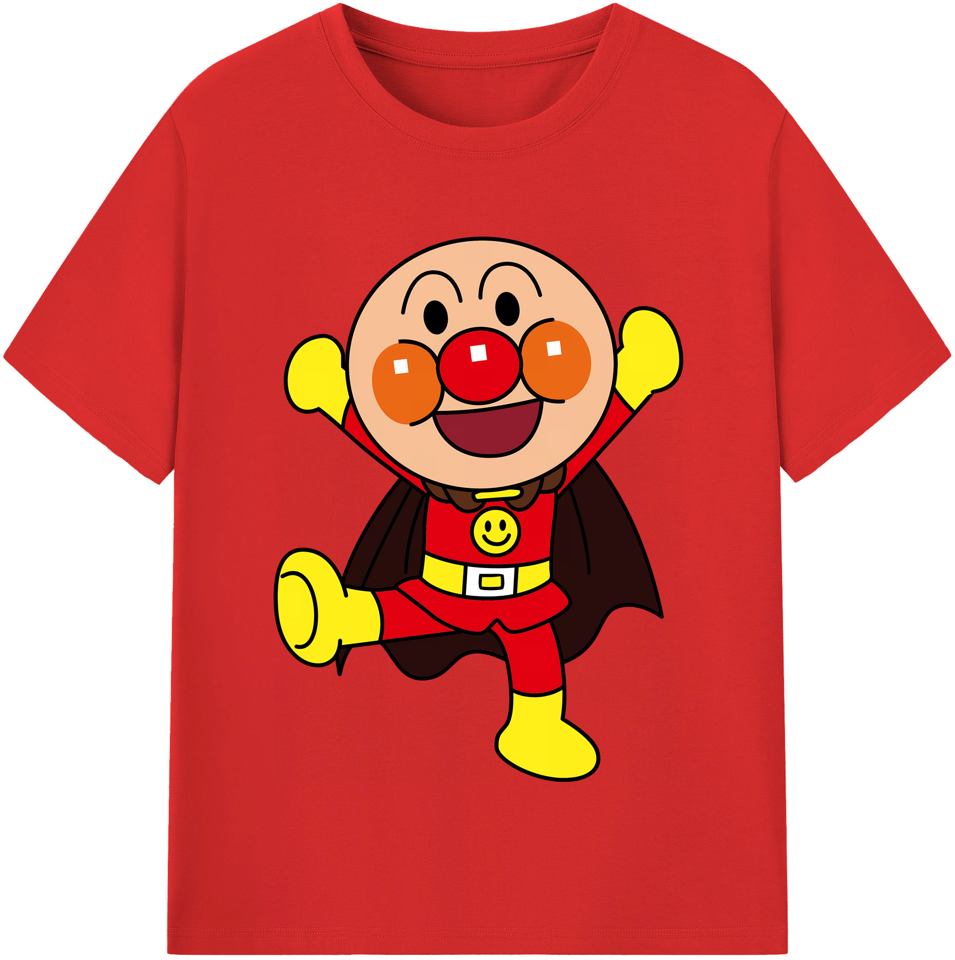 （画像用） アンパンマン Anpanman 綿100％半袖Tシャツ（フロントプリント）