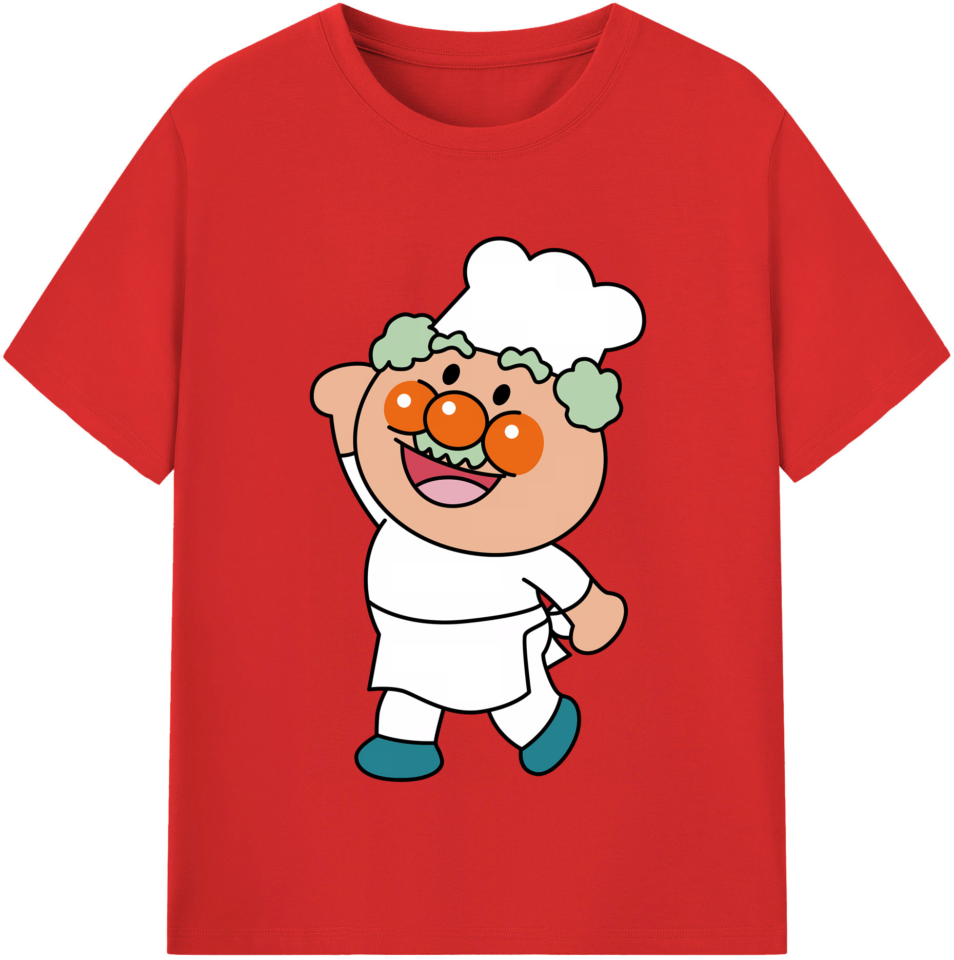 （画像用） アンパンマン Anpanman 綿100％半袖Tシャツ（フロントプリント）