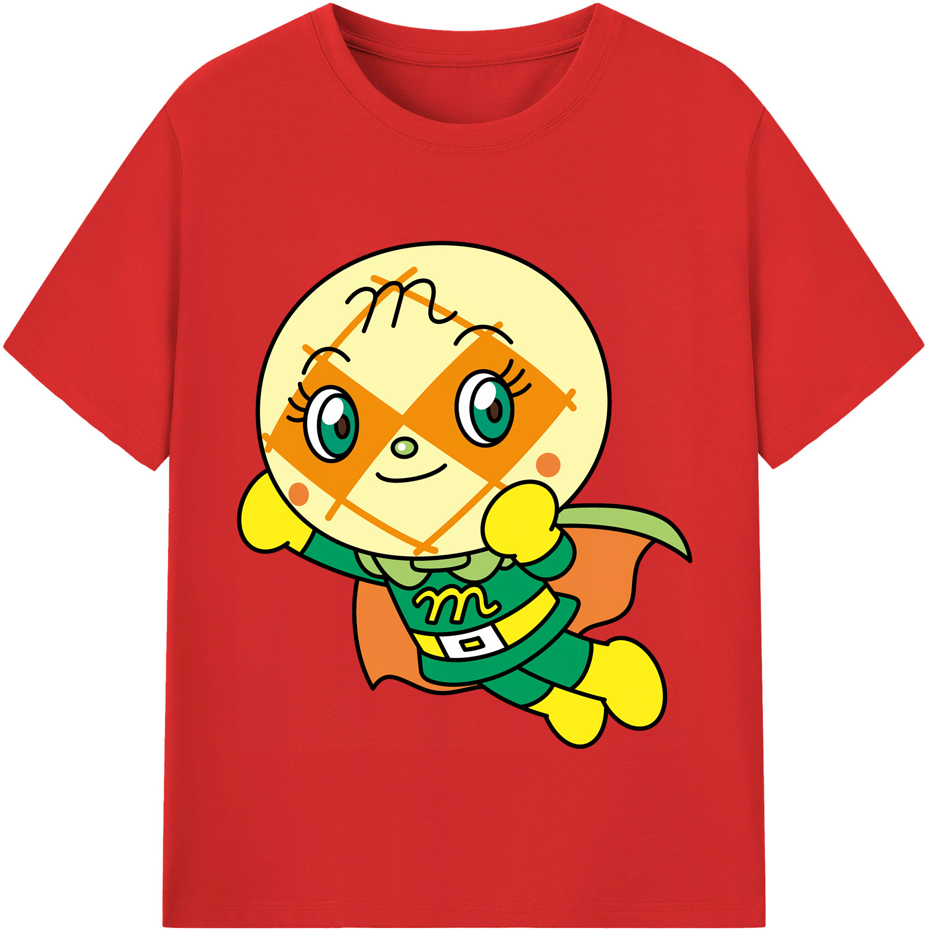 （画像用） アンパンマン Anpanman 綿100％半袖Tシャツ（フロントプリント）