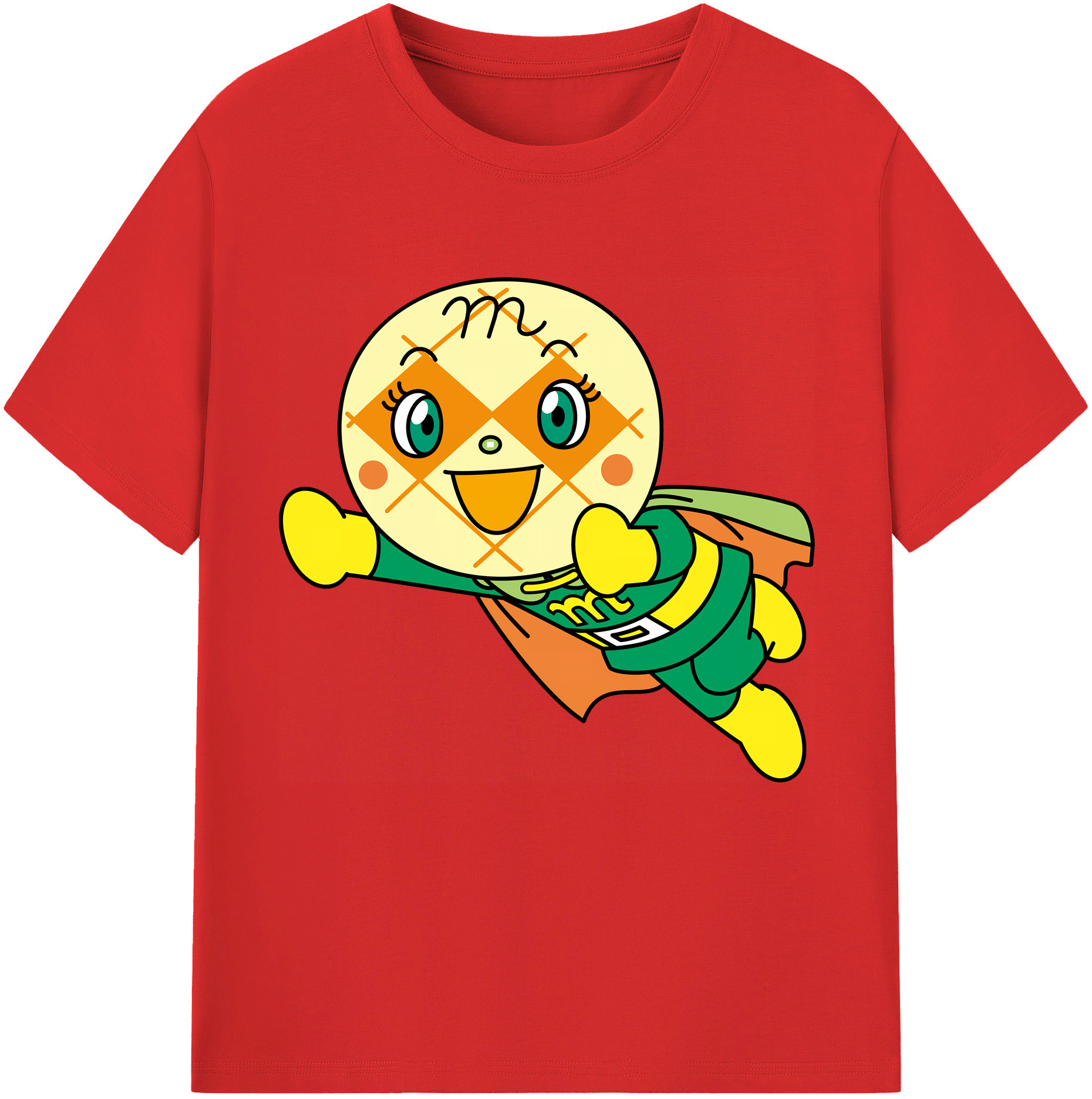 （画像用） アンパンマン Anpanman 綿100％半袖Tシャツ（フロントプリント）