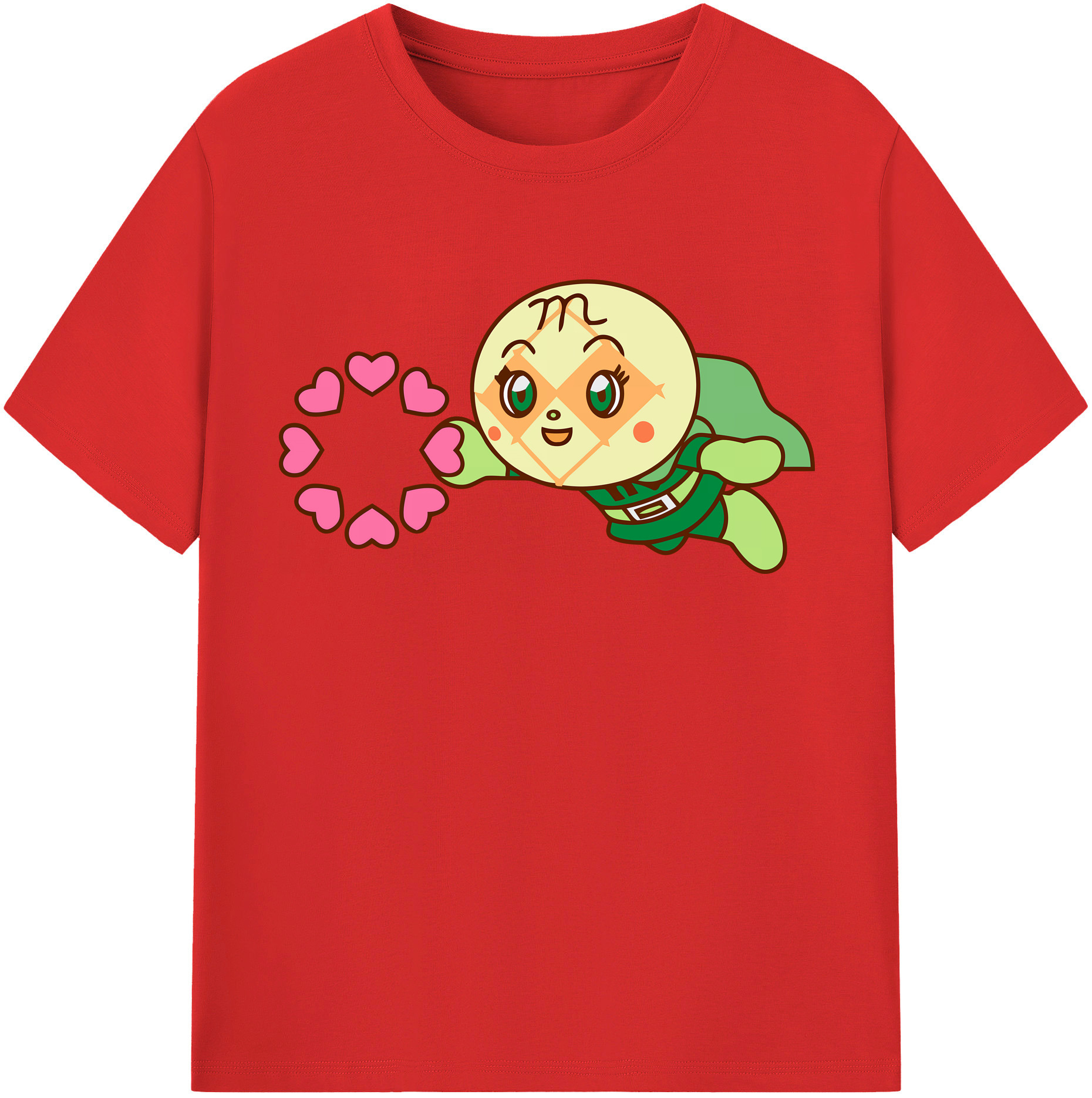 （画像用） アンパンマン Anpanman 綿100％半袖Tシャツ（フロントプリント）