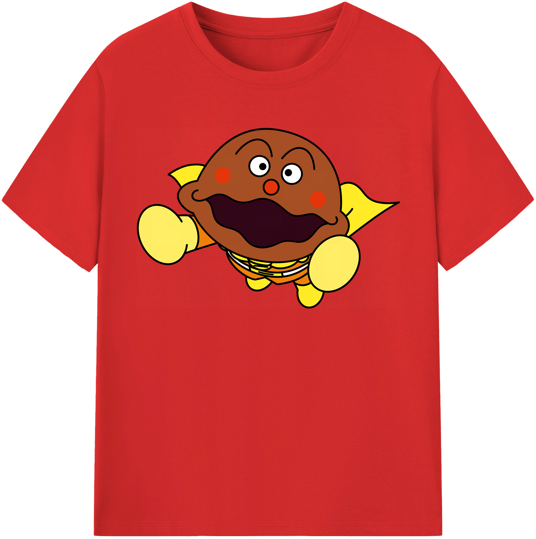 （画像用） アンパンマン Anpanman 綿100％半袖Tシャツ（フロントプリント）