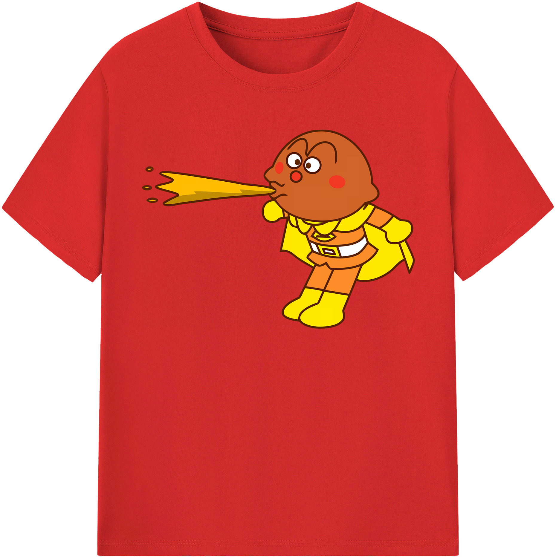 （画像用） アンパンマン Anpanman 綿100％半袖Tシャツ（フロントプリント）