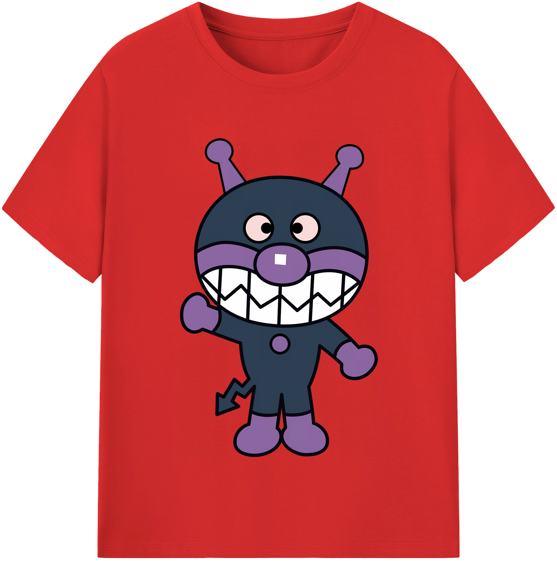 （画像用） アンパンマン Anpanman 綿100％半袖Tシャツ（フロントプリント）