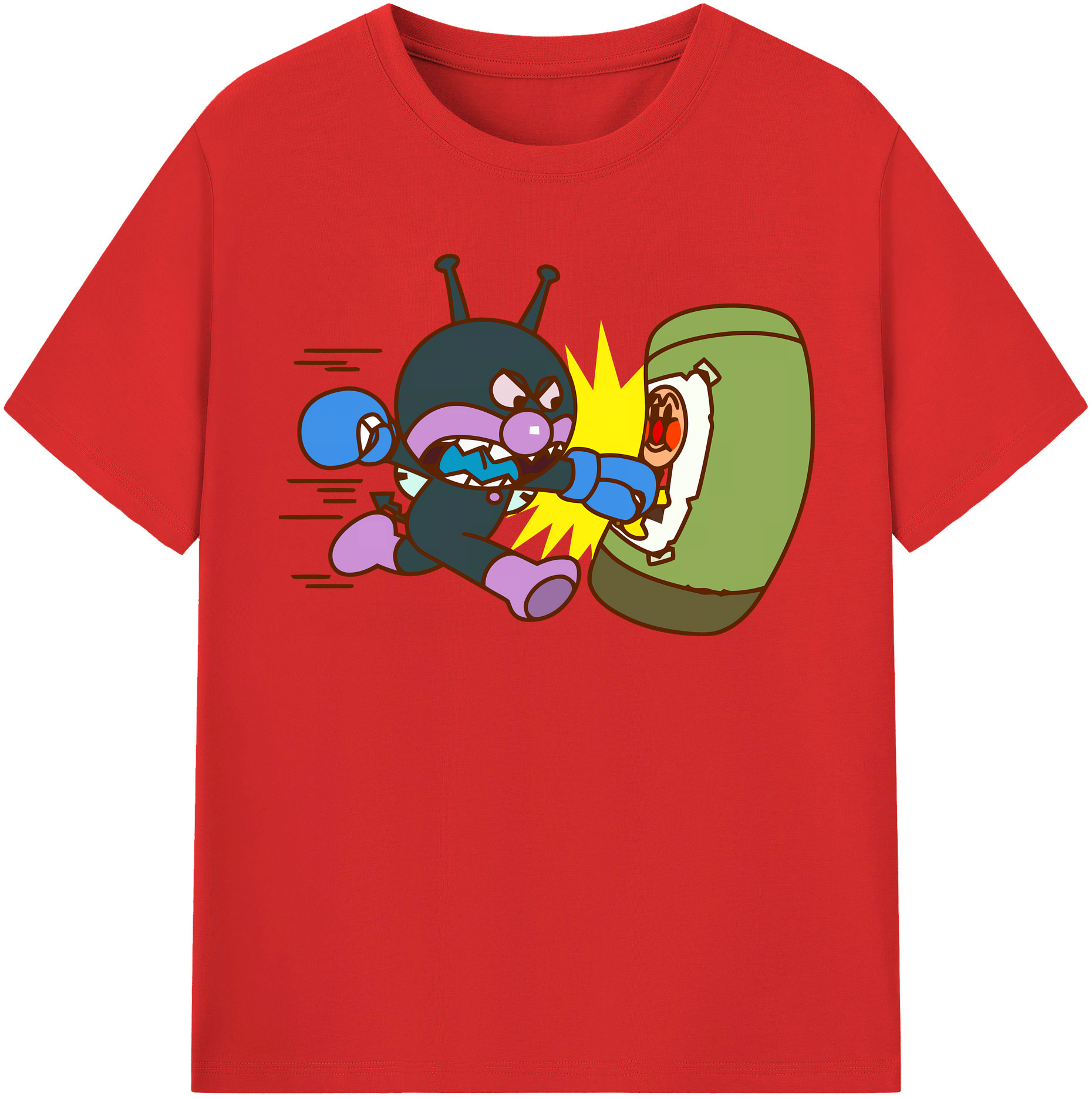 （画像用） アンパンマン Anpanman 綿100％半袖Tシャツ（フロントプリント）
