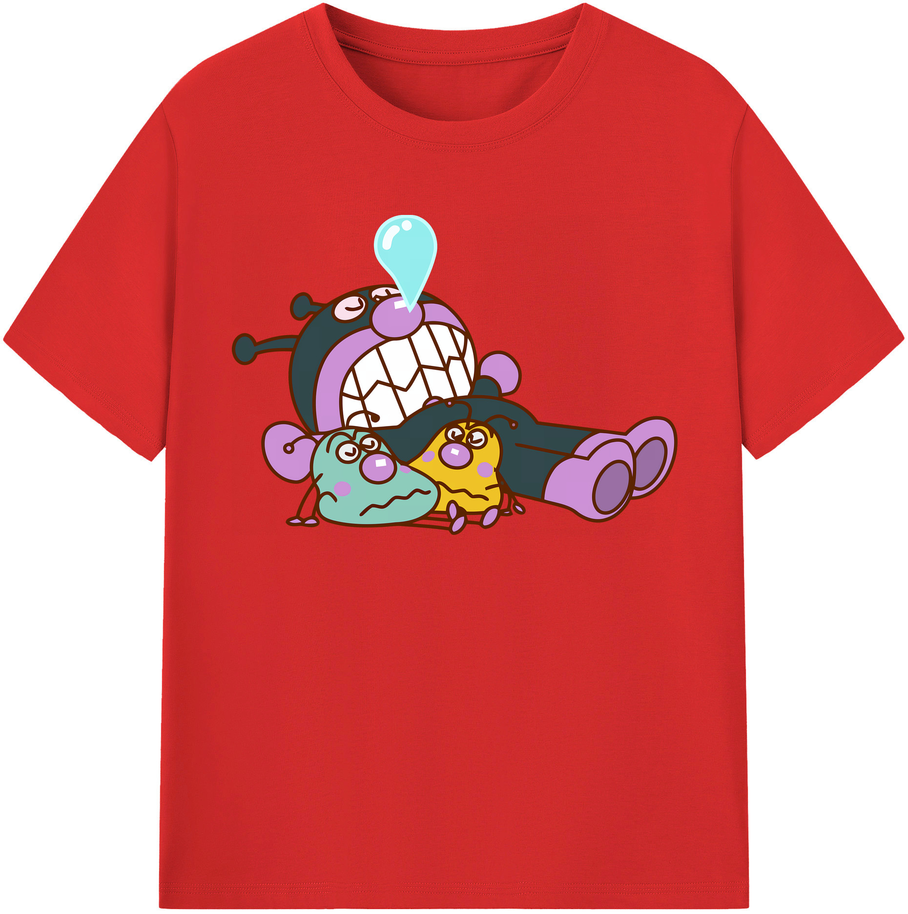 （画像用） アンパンマン Anpanman 綿100％半袖Tシャツ（フロントプリント）