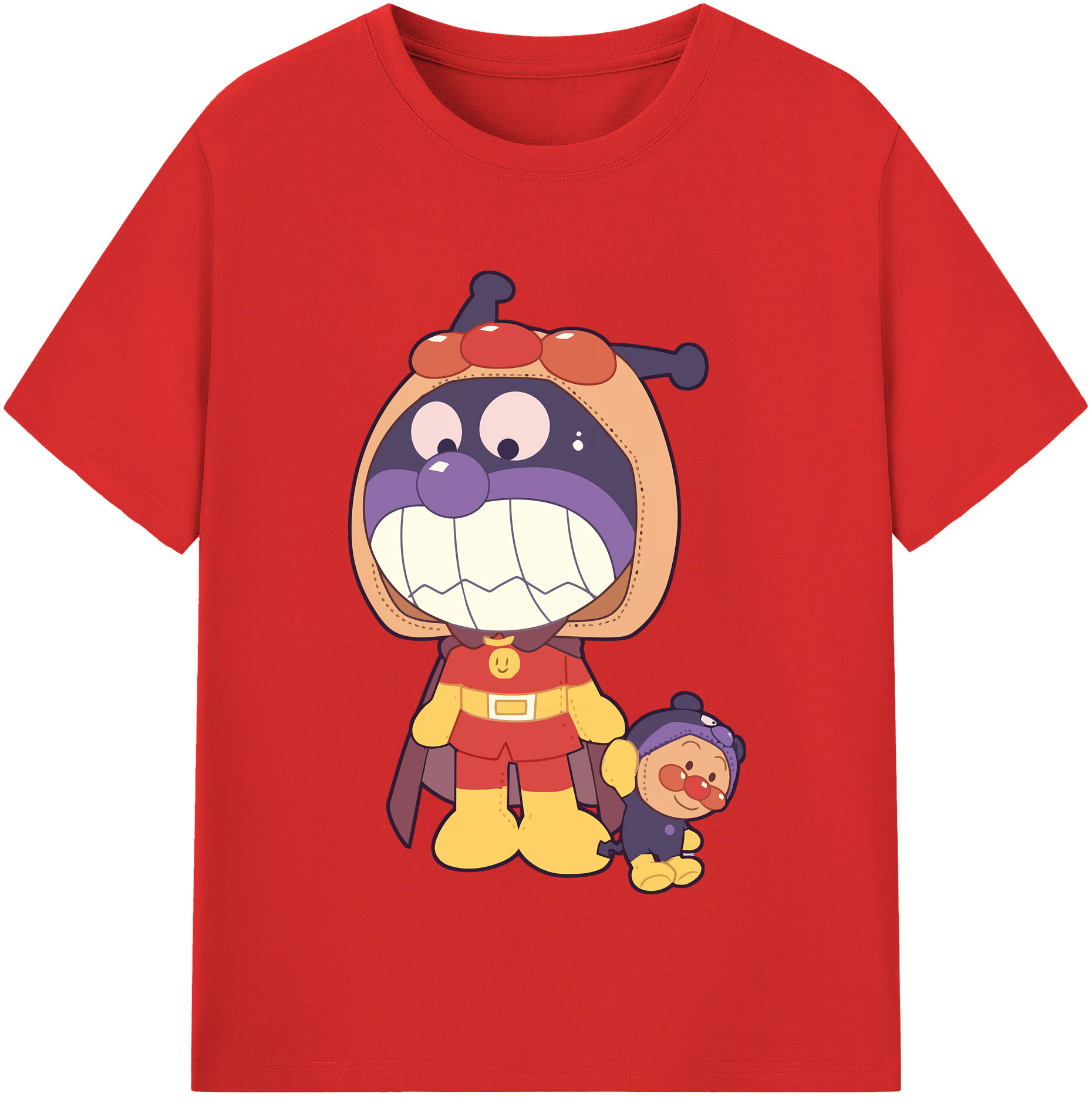 （画像用） アンパンマン Anpanman 綿100％半袖Tシャツ（フロントプリント）