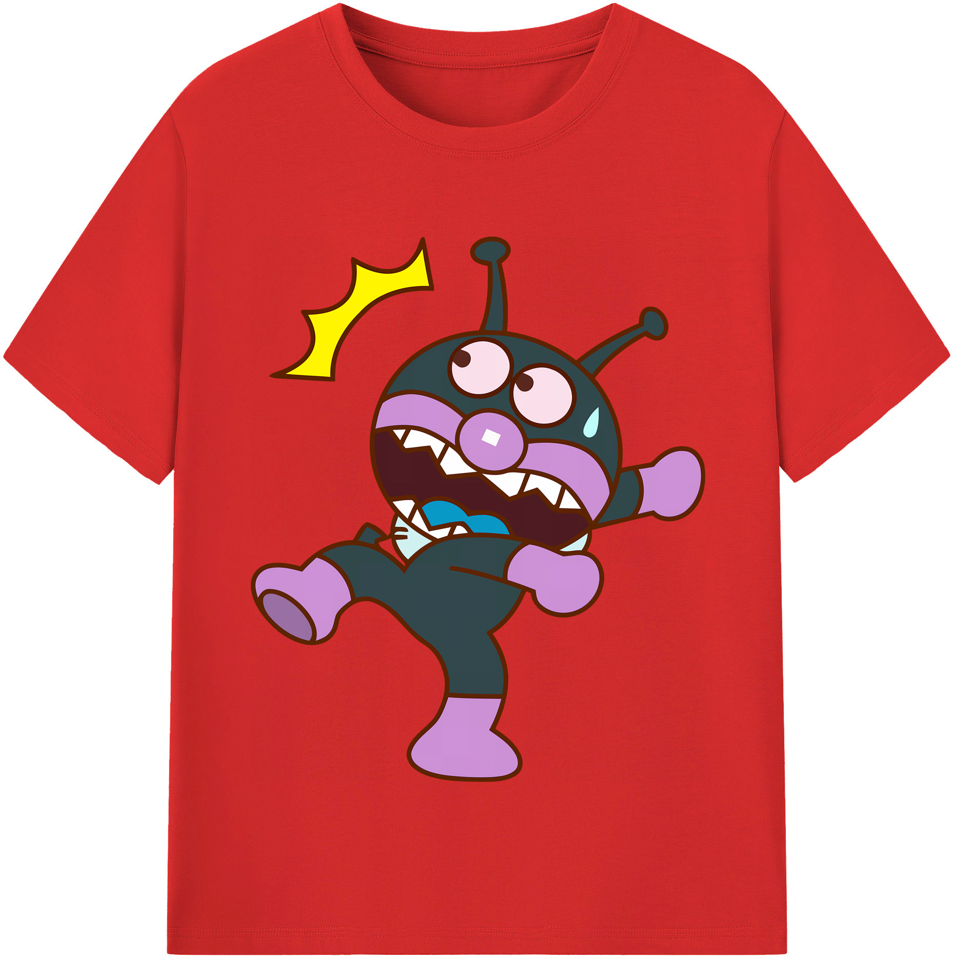 （画像用） アンパンマン Anpanman 綿100％半袖Tシャツ（フロントプリント）