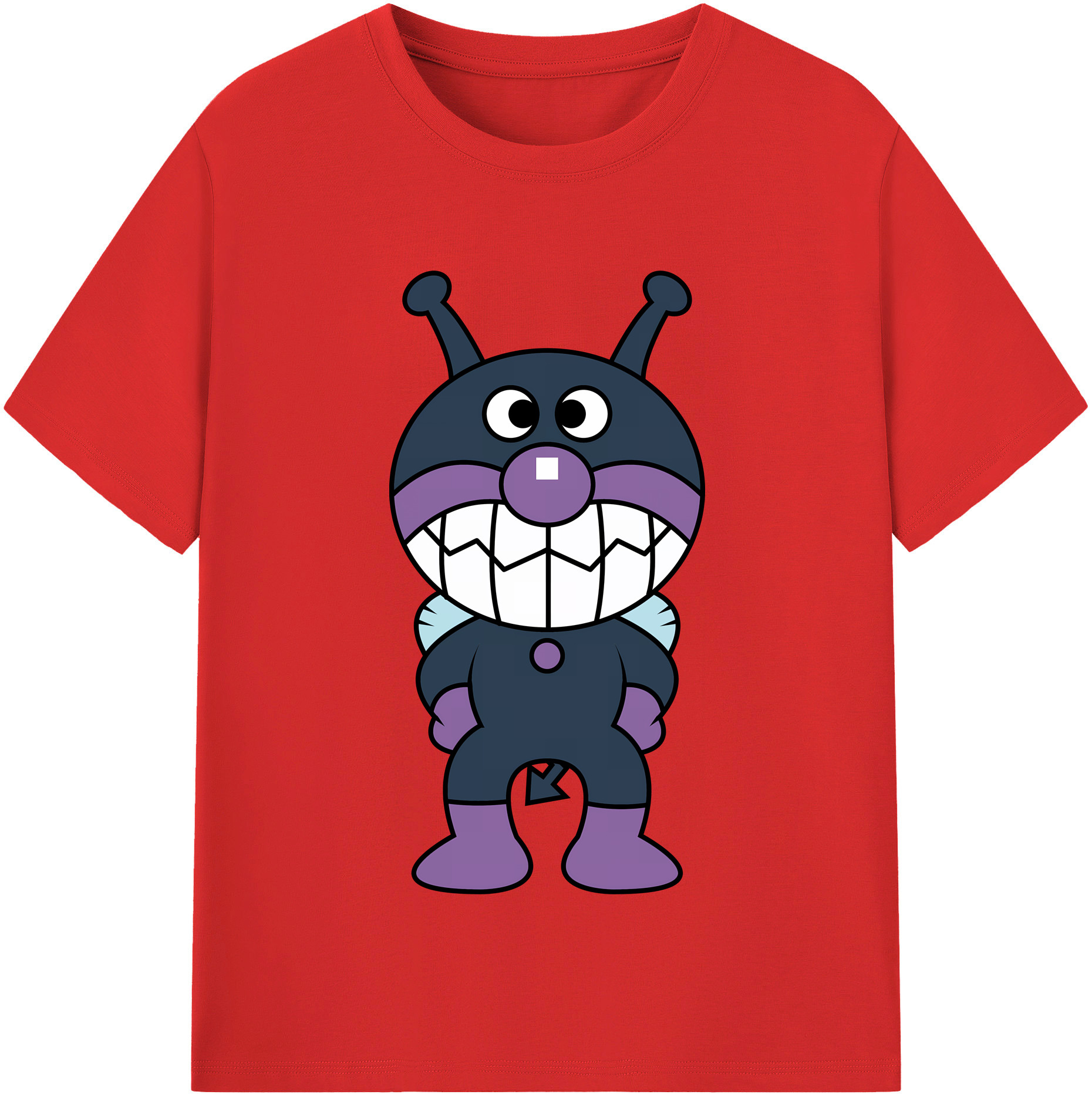 （画像用） アンパンマン Anpanman 綿100％半袖Tシャツ（フロントプリント）
