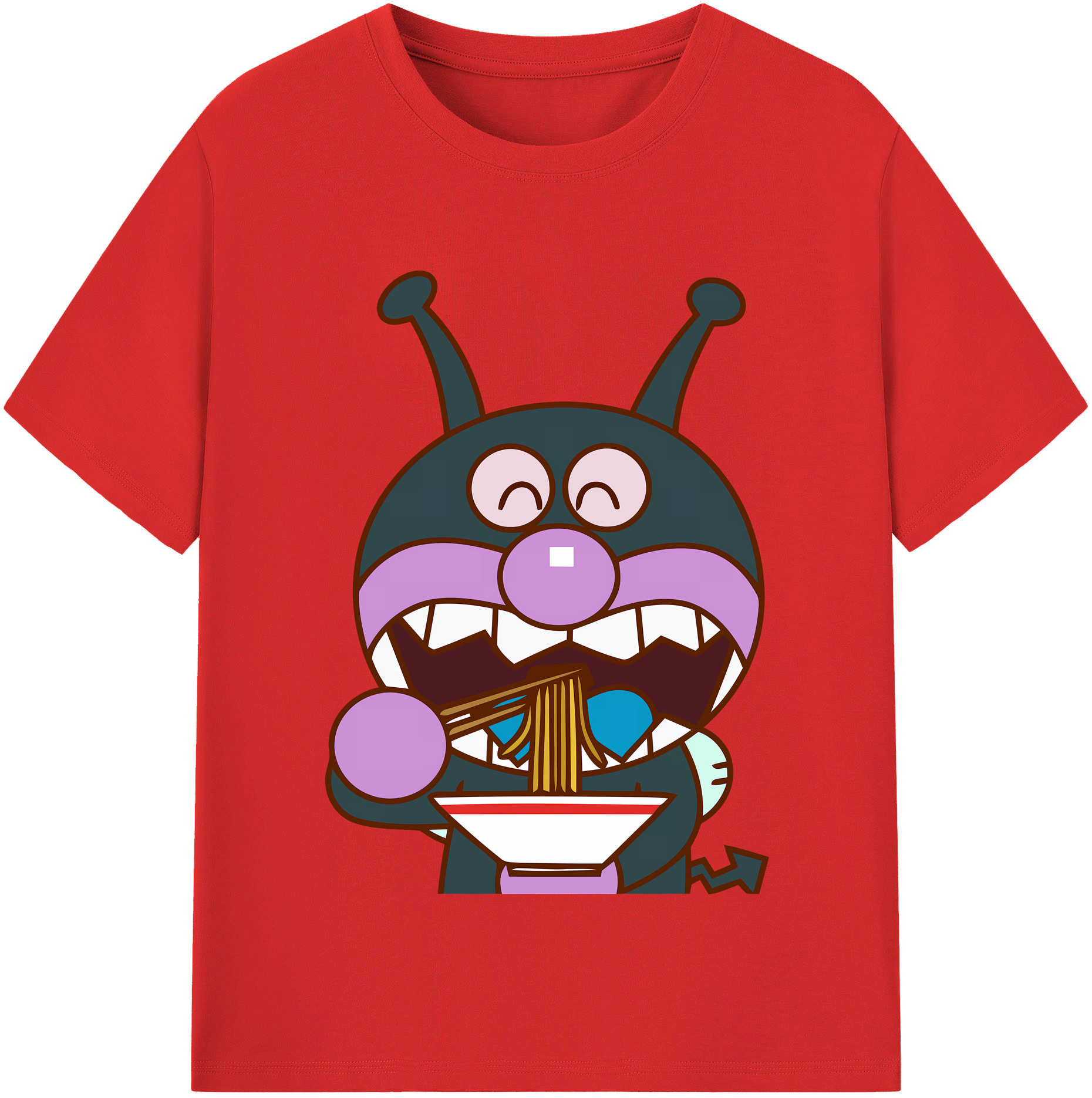 （画像用） アンパンマン Anpanman 綿100％半袖Tシャツ（フロントプリント）