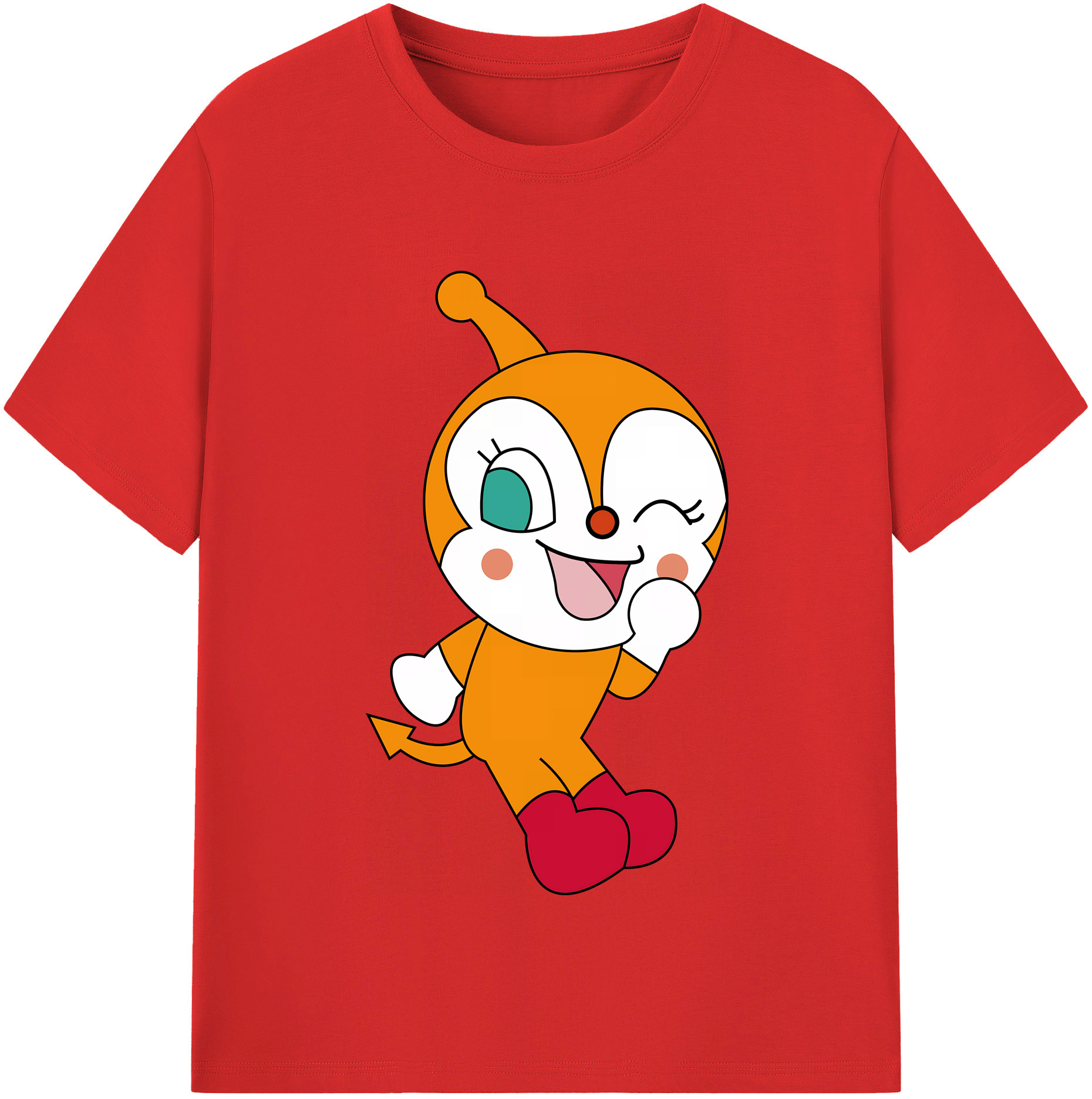 （画像用） アンパンマン Anpanman 綿100％半袖Tシャツ（フロントプリント）