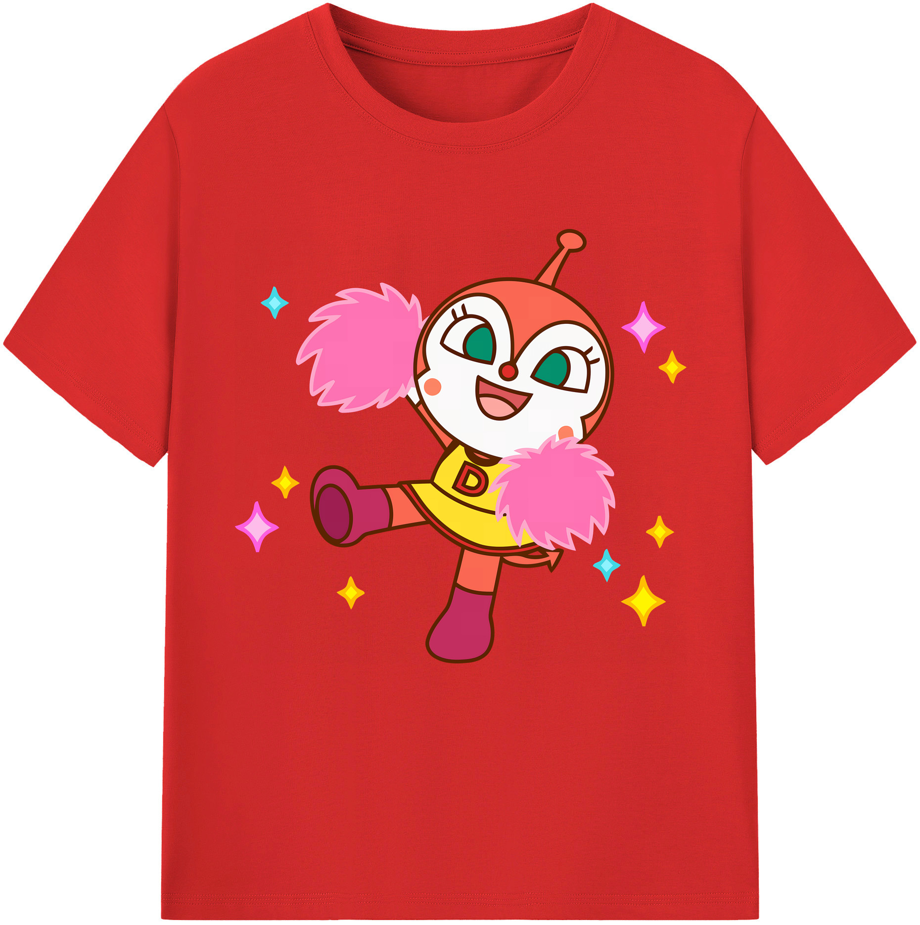 （画像用） アンパンマン Anpanman 綿100％半袖Tシャツ（フロントプリント）