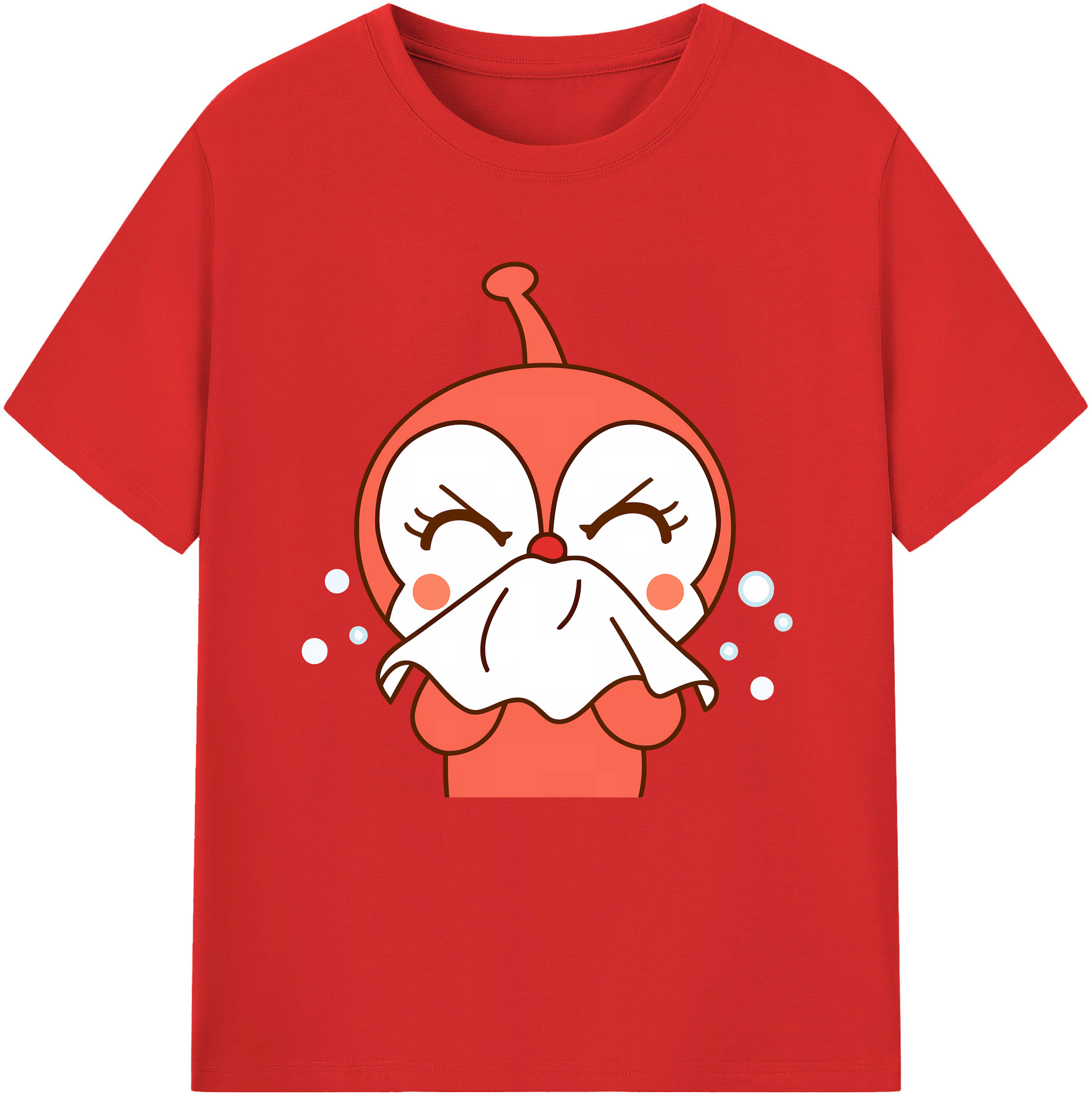 （画像用） アンパンマン Anpanman 綿100％半袖Tシャツ（フロントプリント）