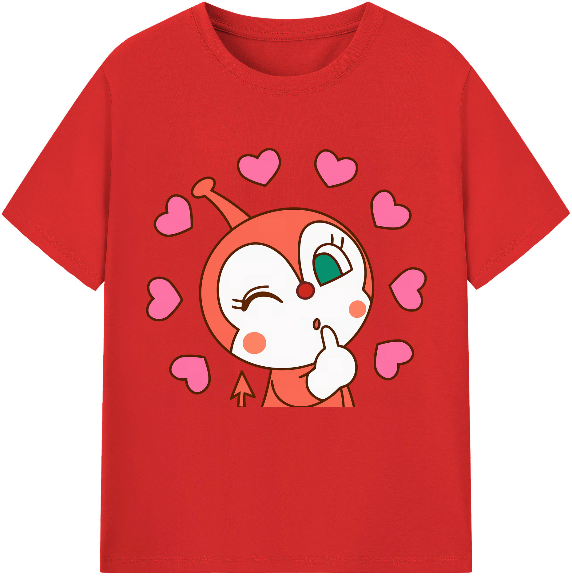 （画像用） アンパンマン Anpanman 綿100％半袖Tシャツ（フロントプリント）