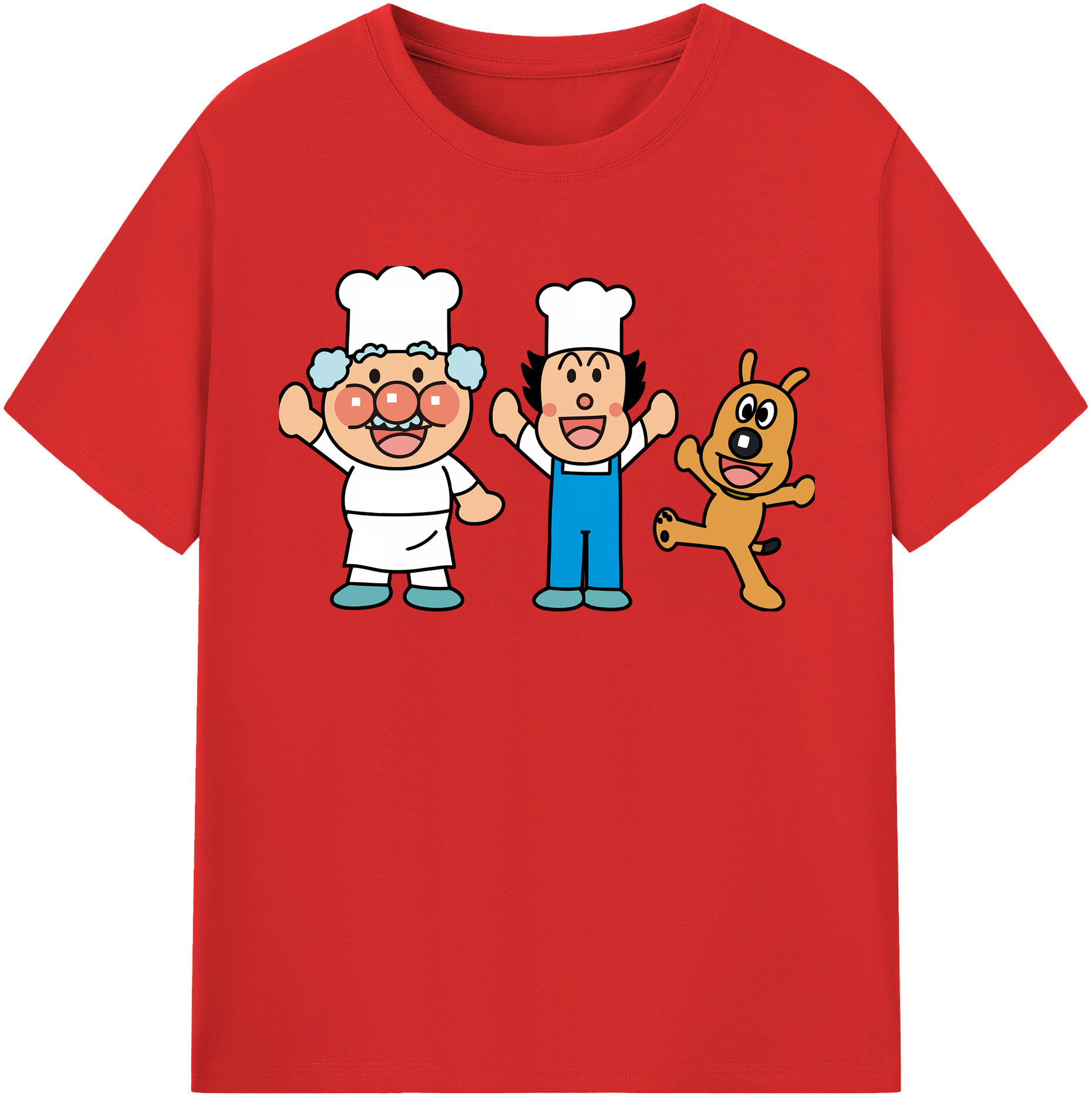 （画像用） アンパンマン Anpanman 綿100％半袖Tシャツ（フロントプリント）
