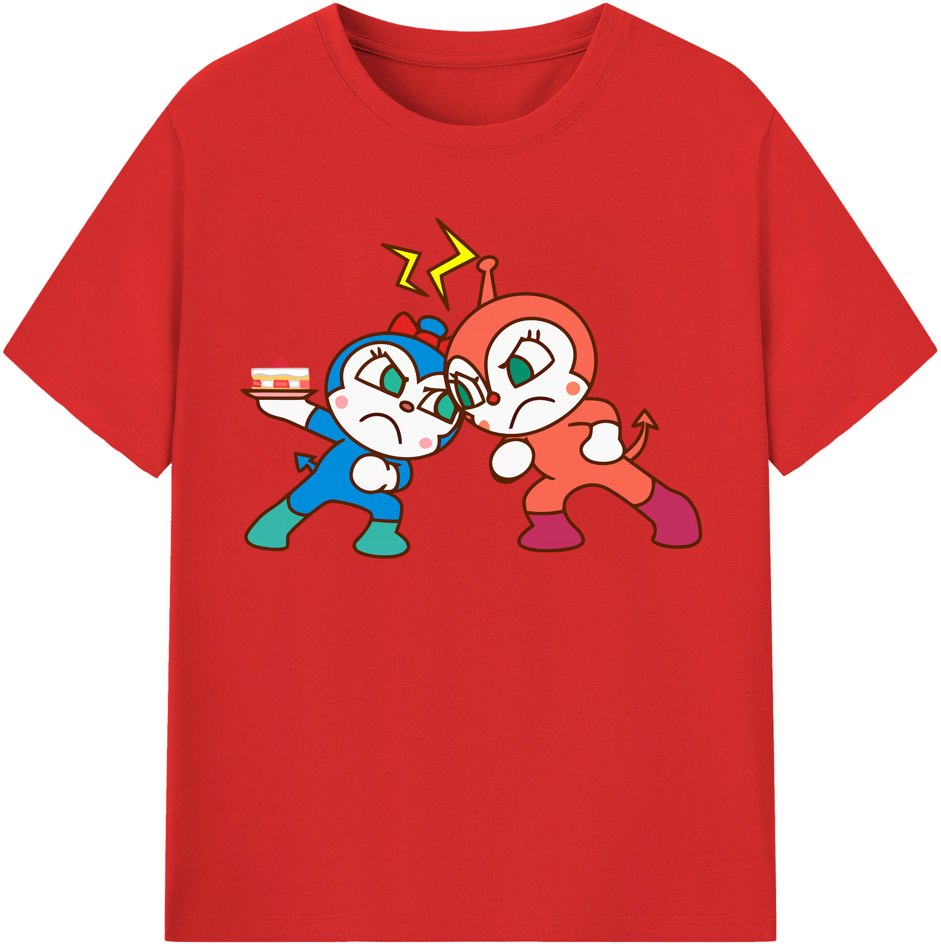 （画像用） アンパンマン Anpanman 綿100％半袖Tシャツ（フロントプリント）