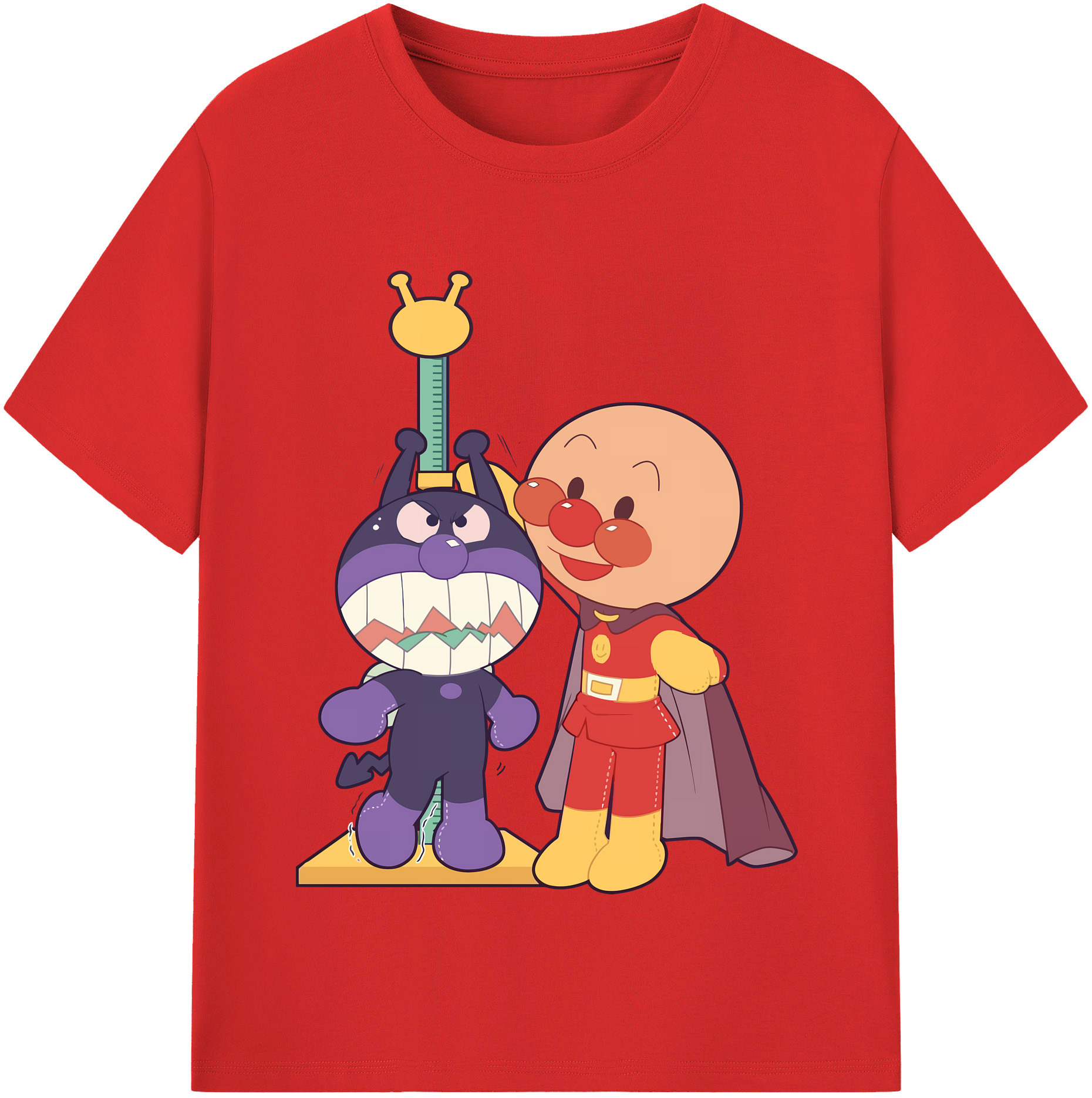 （画像用） アンパンマン Anpanman 綿100％半袖Tシャツ（フロントプリント）