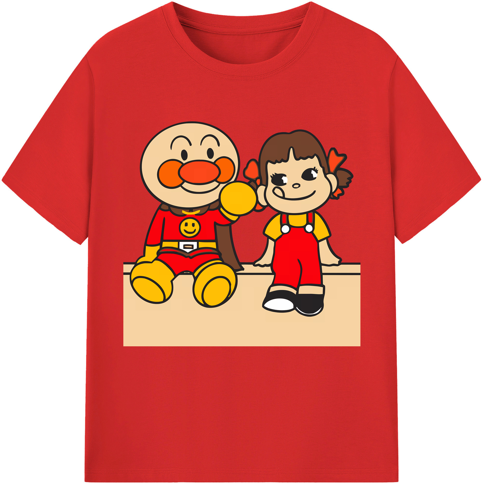 （画像用） アンパンマン Anpanman 綿100％半袖Tシャツ（フロントプリント）