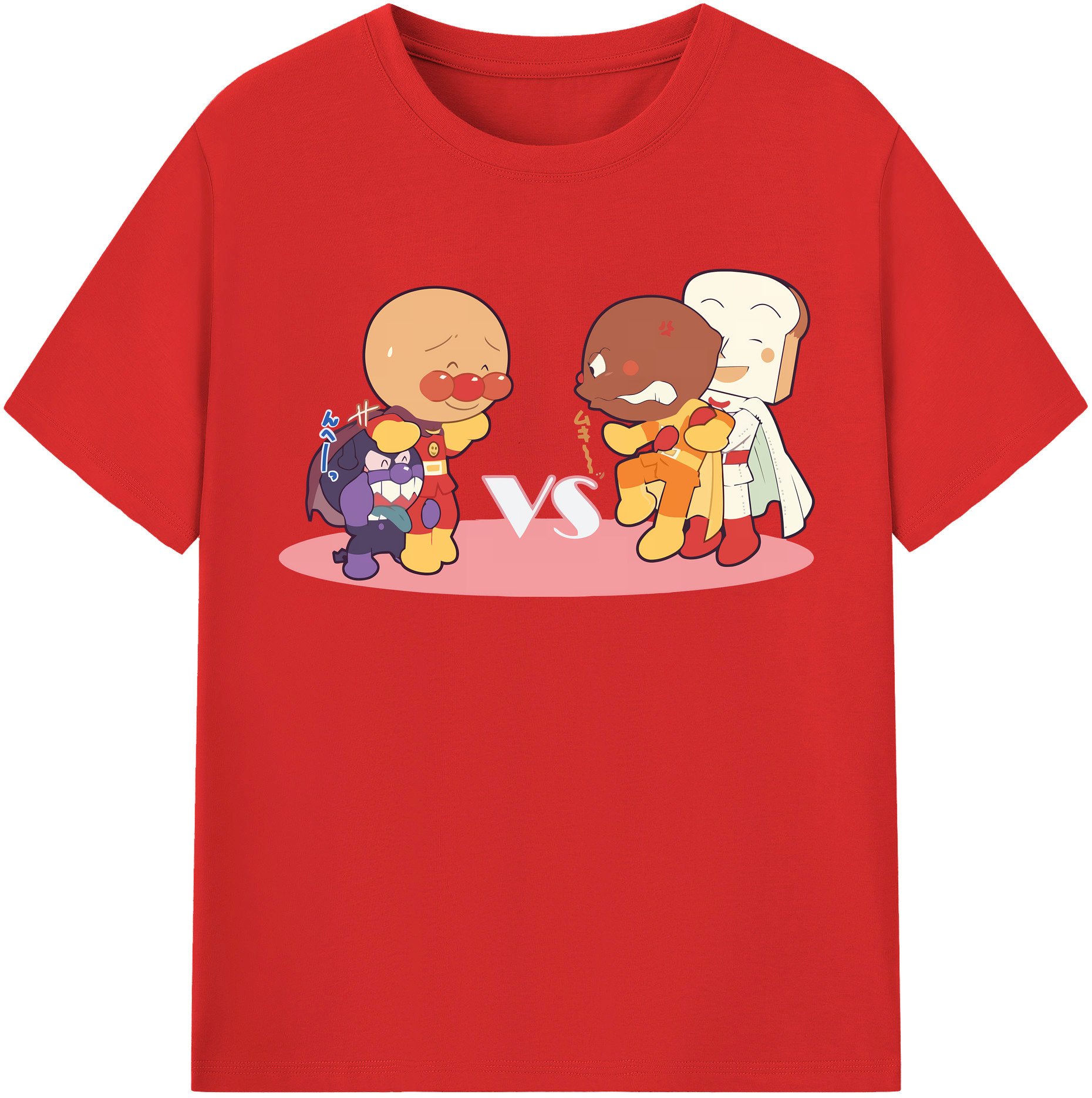 （画像用） アンパンマン Anpanman 綿100％半袖Tシャツ（フロントプリント）