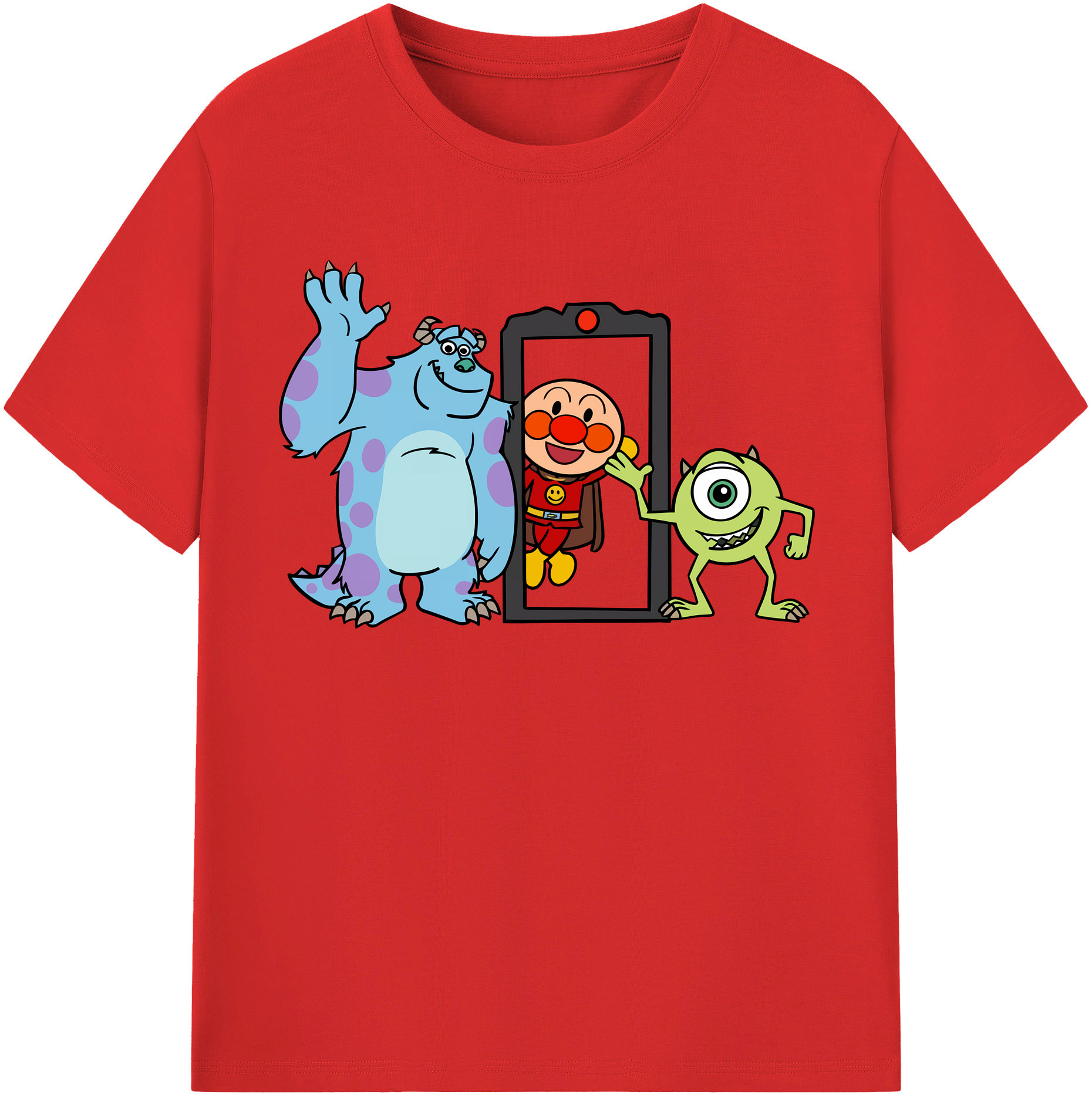 （画像用） アンパンマン Anpanman 綿100％半袖Tシャツ（フロントプリント）