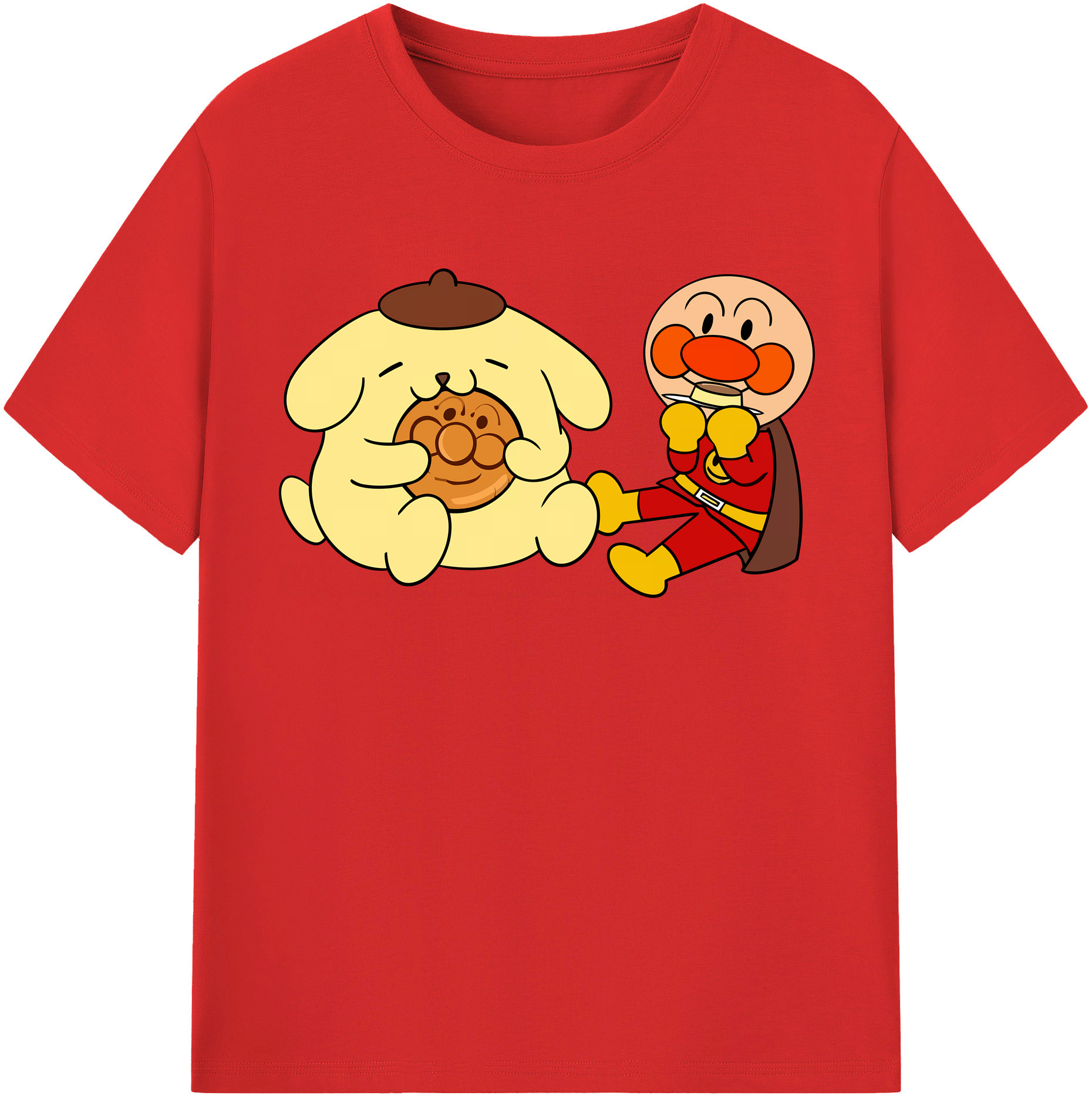 （画像用） アンパンマン Anpanman 綿100％半袖Tシャツ（フロントプリント）