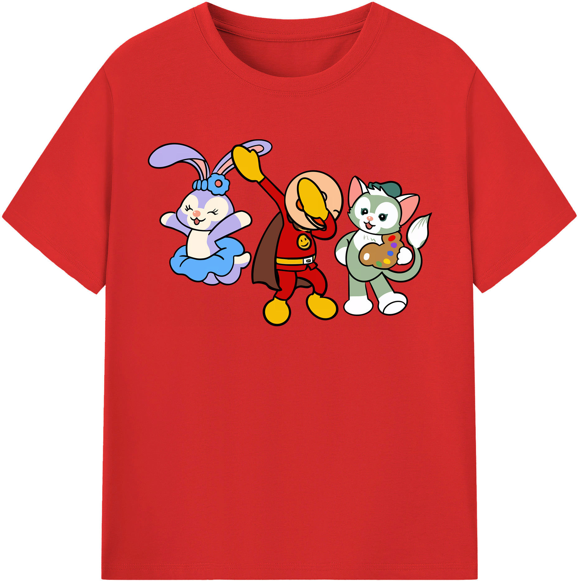 （画像用） アンパンマン Anpanman 綿100％半袖Tシャツ（フロントプリント）