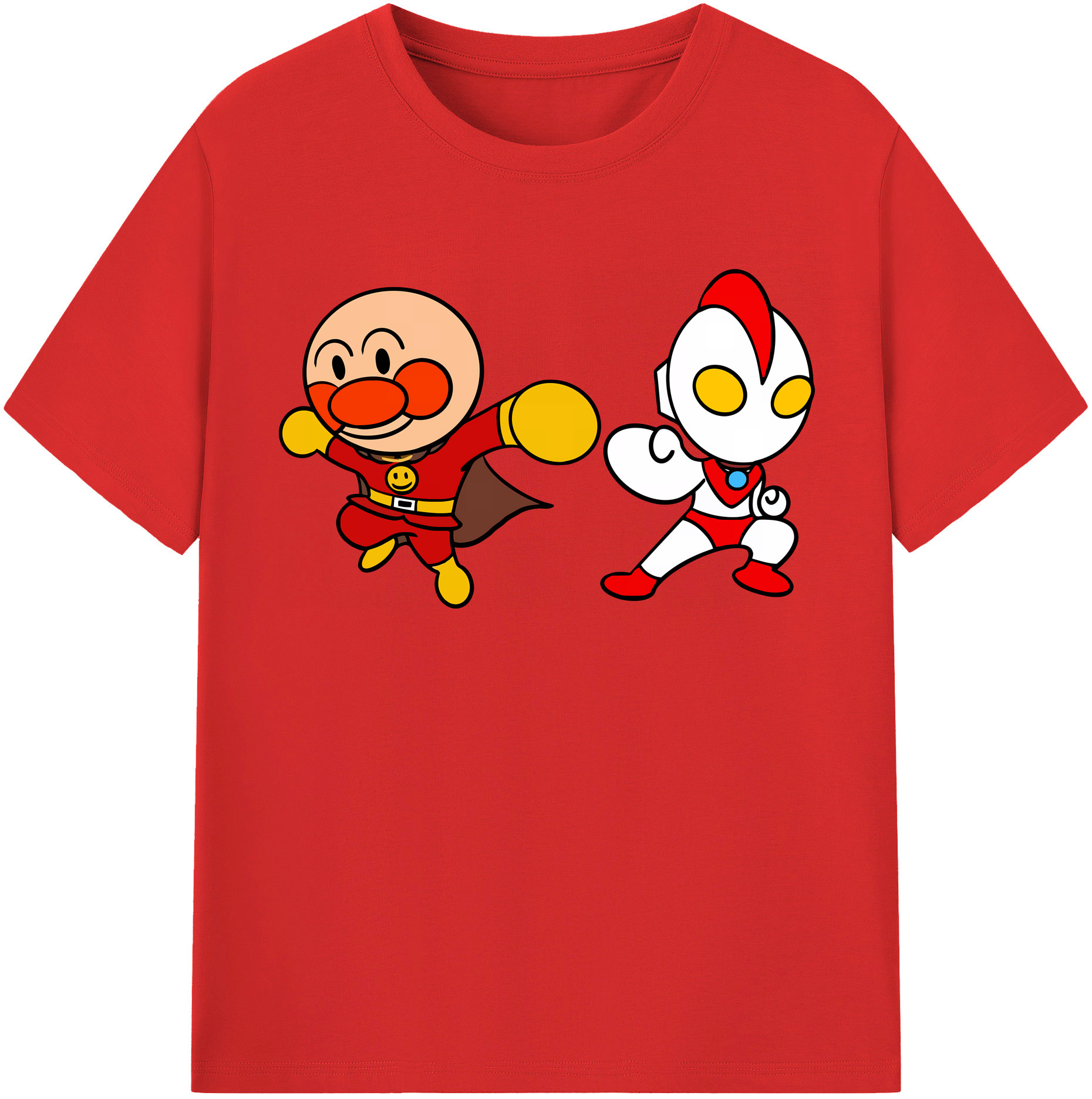 （画像用） アンパンマン Anpanman 綿100％半袖Tシャツ（フロントプリント）