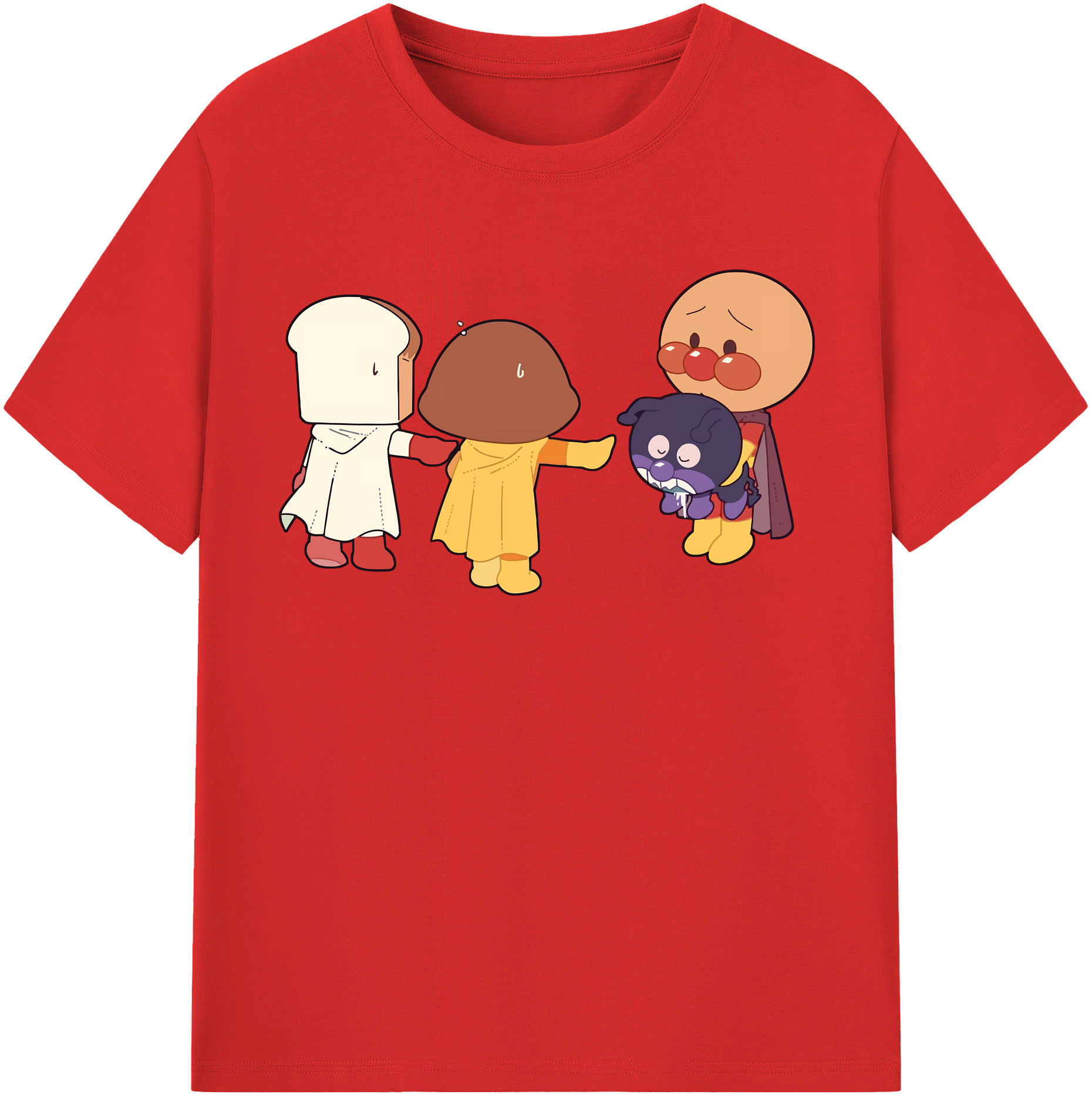 （画像用） アンパンマン Anpanman 綿100％半袖Tシャツ（フロントプリント）