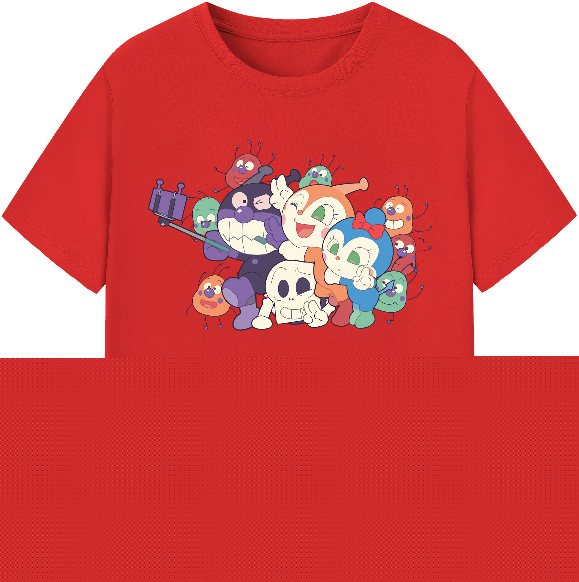 （画像用） アンパンマン Anpanman 綿100％半袖Tシャツ（フロントプリント）