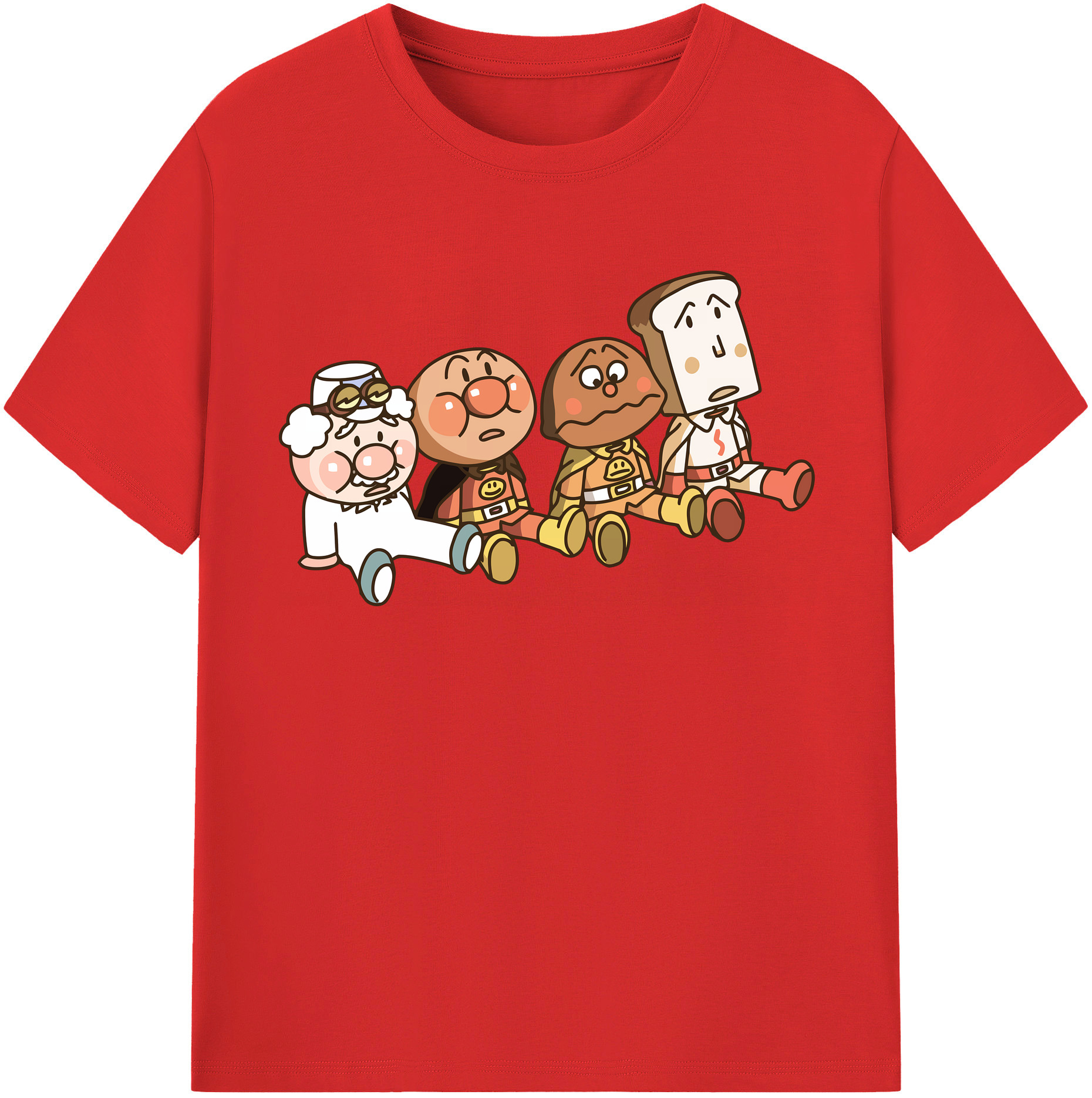 （画像用） アンパンマン Anpanman 綿100％半袖Tシャツ（フロントプリント）