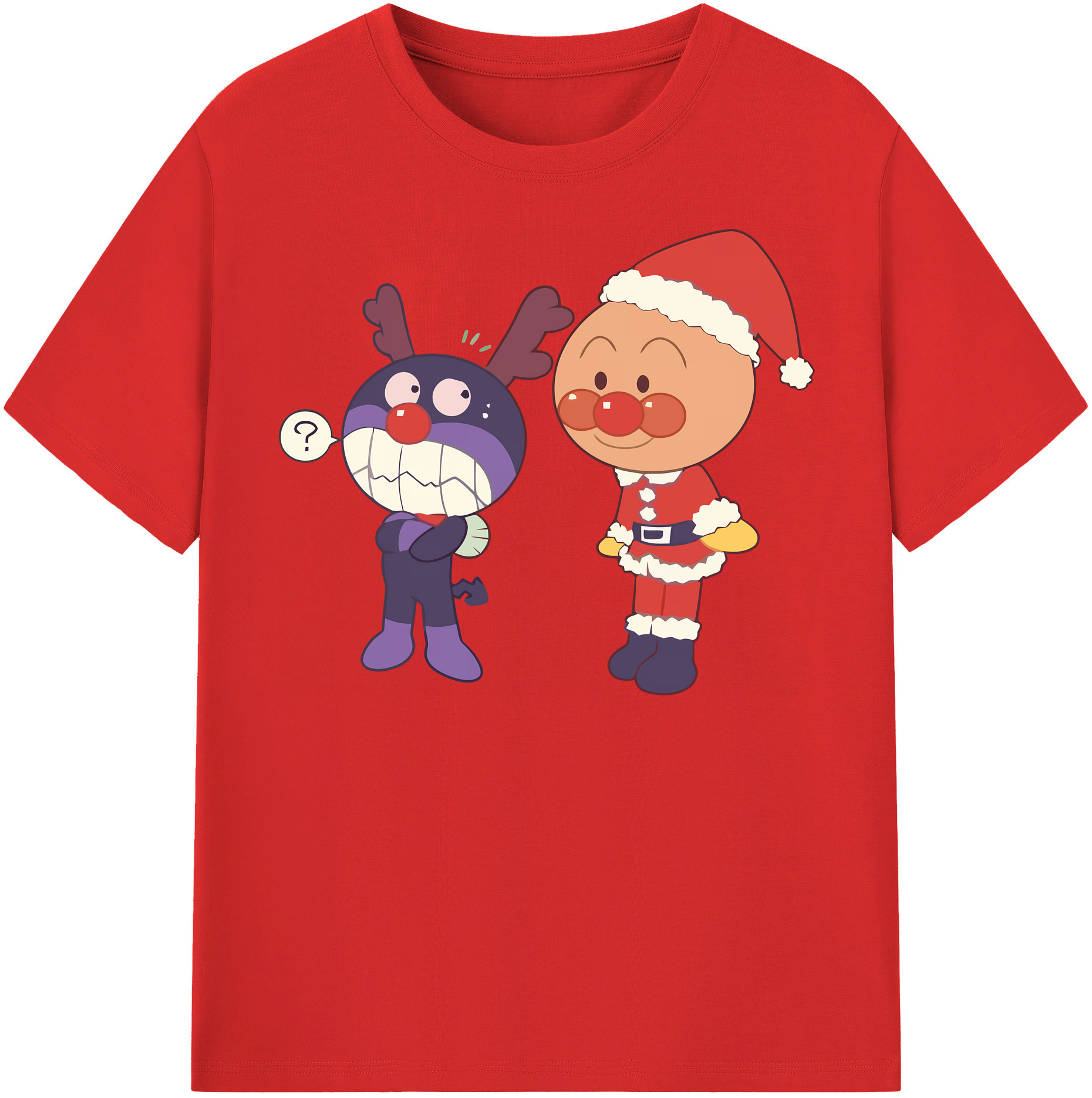 （画像用） アンパンマン Anpanman 綿100％半袖Tシャツ（フロントプリント）
