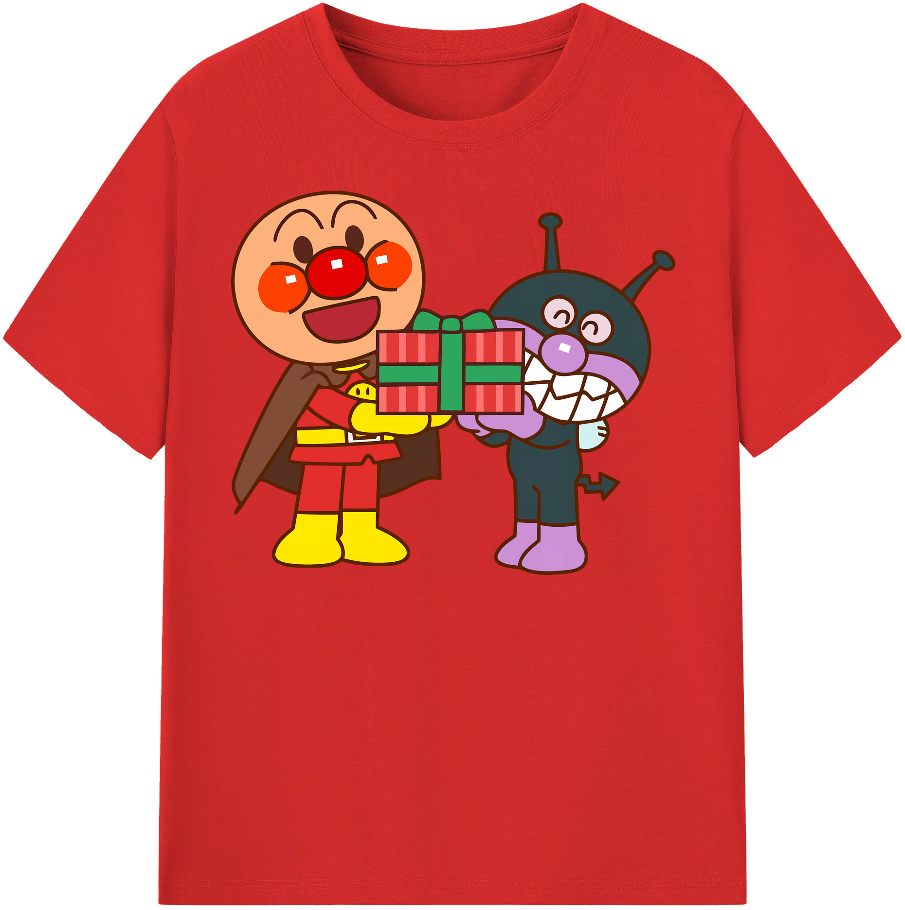 （画像用） アンパンマン Anpanman 綿100％半袖Tシャツ（フロントプリント）