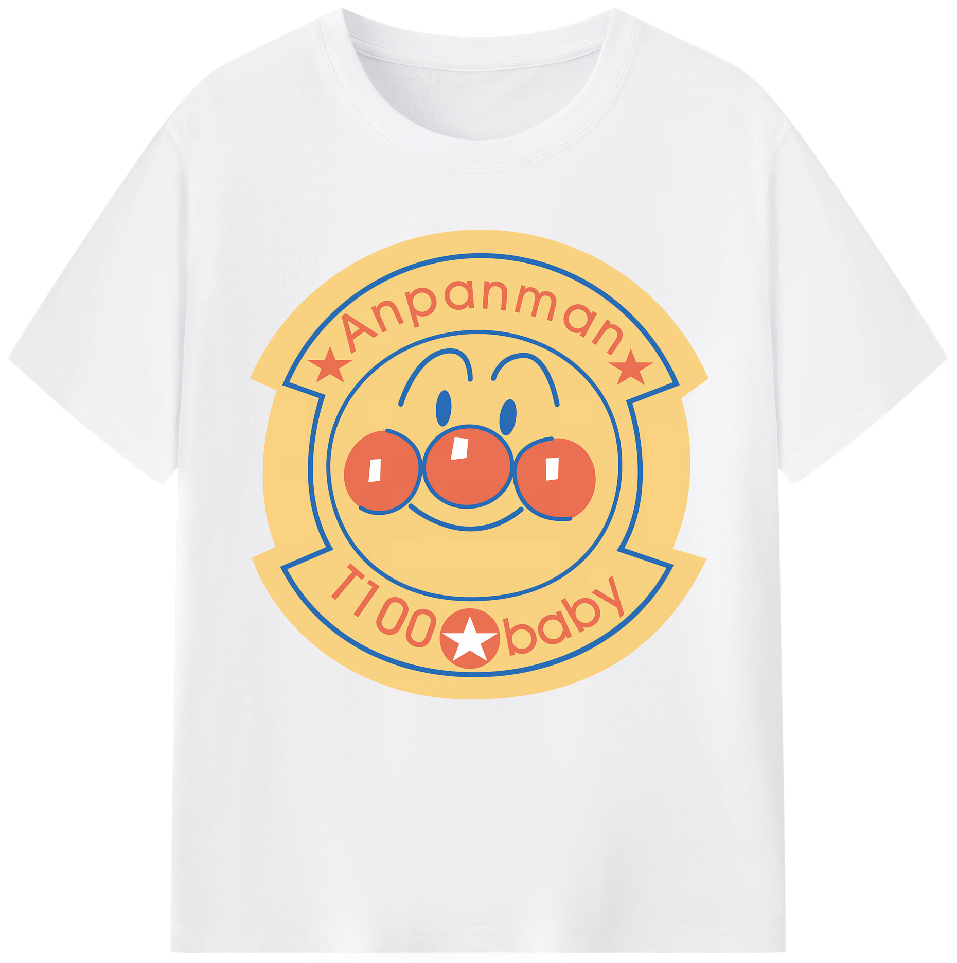 （画像用） アンパンマン Anpanman 綿100％半袖Tシャツ（フロントプリント）