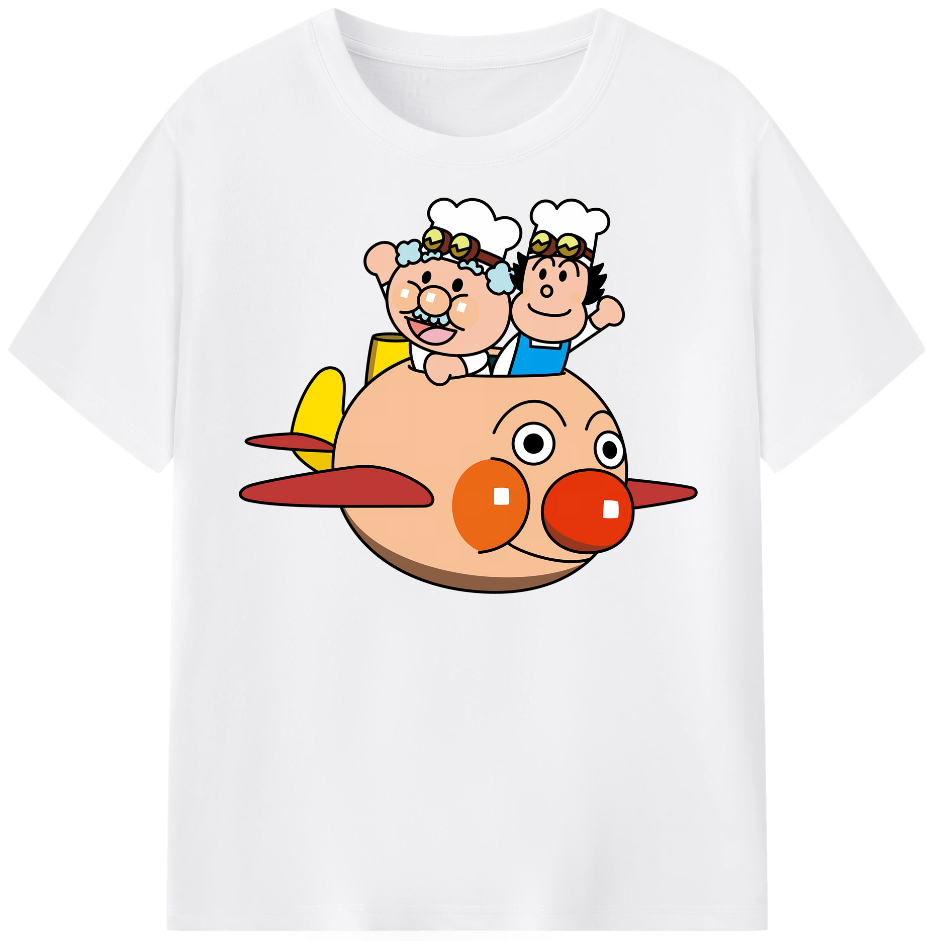 （画像用） アンパンマン Anpanman 綿100％半袖Tシャツ（フロントプリント）