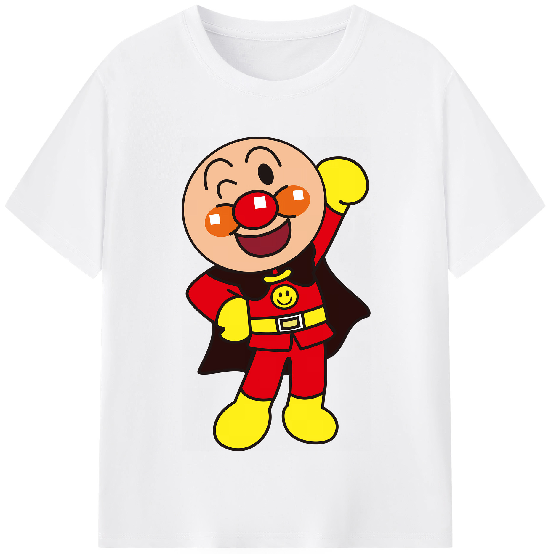 （画像用） アンパンマン Anpanman 綿100％半袖Tシャツ（フロントプリント）